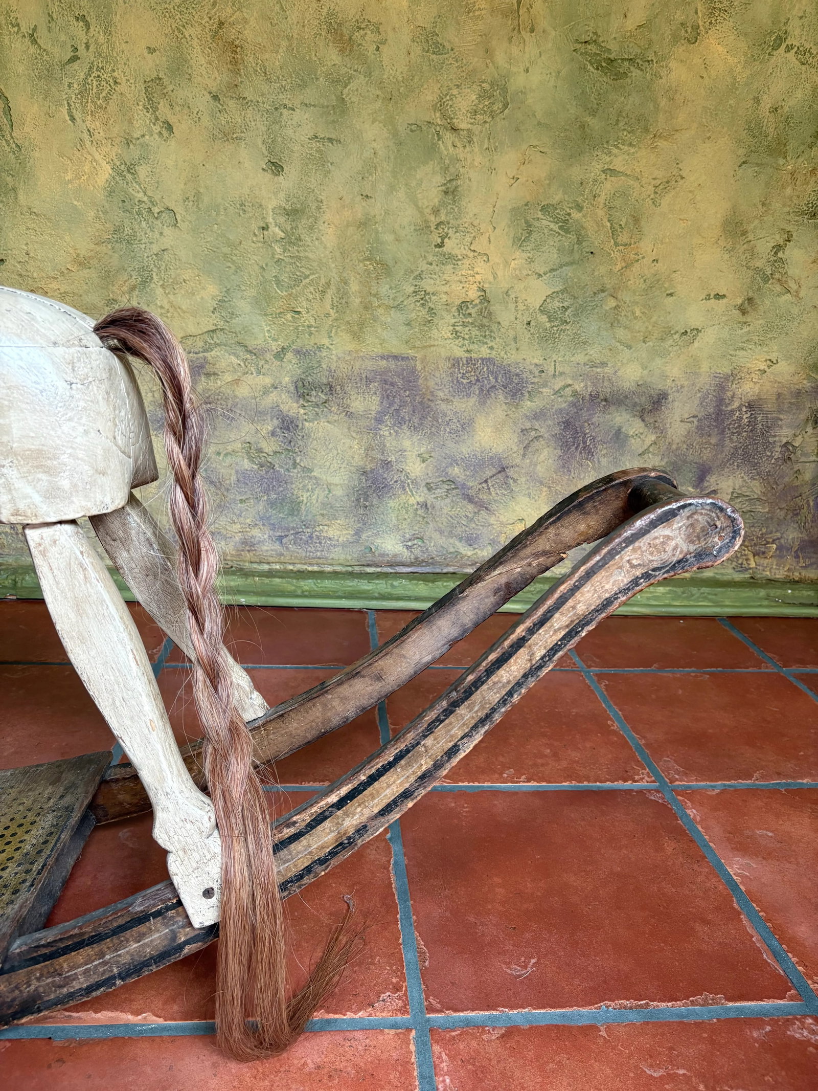 19th Century-Early 20th Century Antique Victorian American Folk Art Wooden Rocking Horse - 9