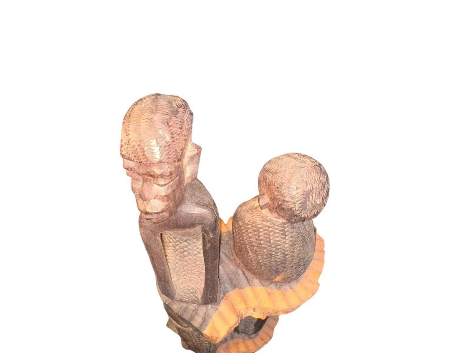 Mid 20th Century Hand-Carved 3-Tiered Yoruba Tribal Sculpture - Nigeria, West Africa Folk Art - 9