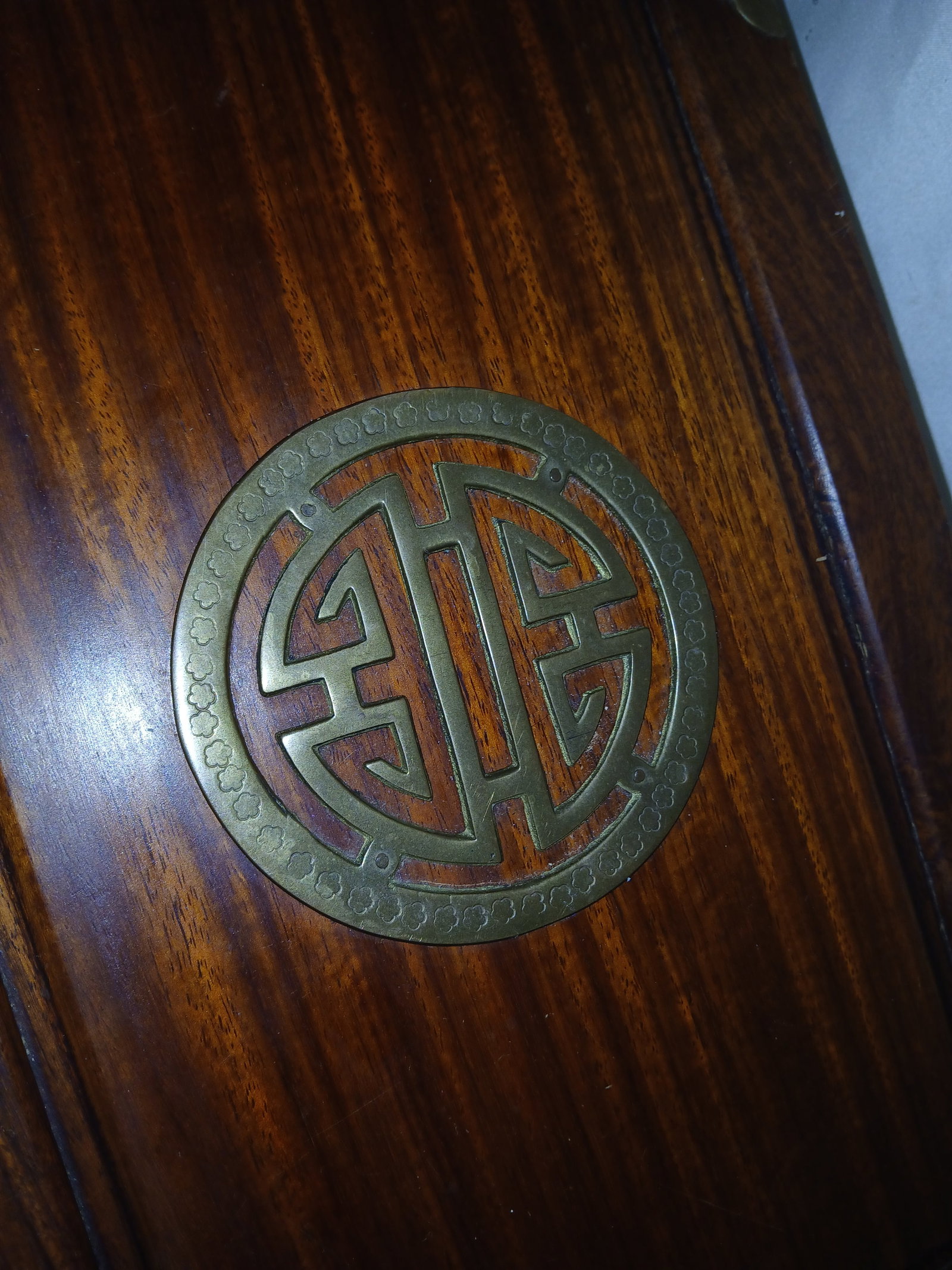 1970s Vintage Rosewood Chinoiserie Brass Accented Jewelry Box Chest - 5
