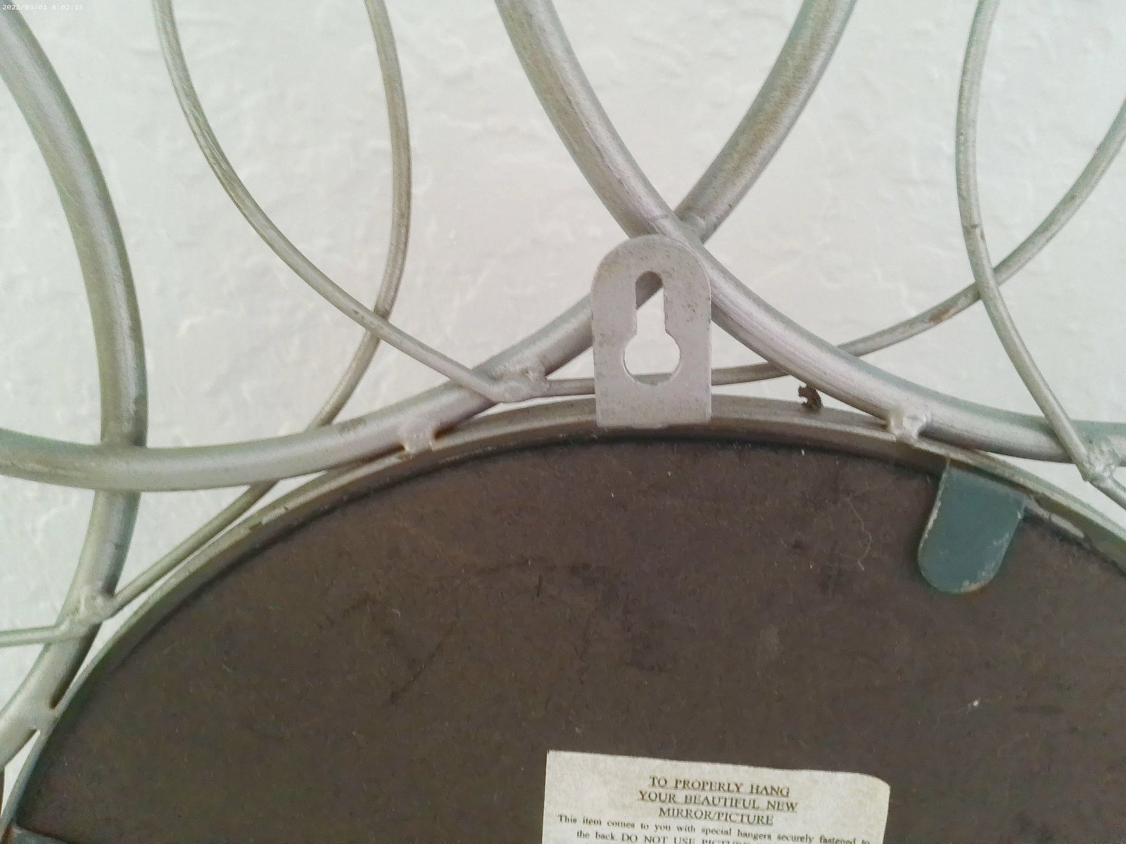 Vintage Distressed Green Metal Wall Mirror - 4