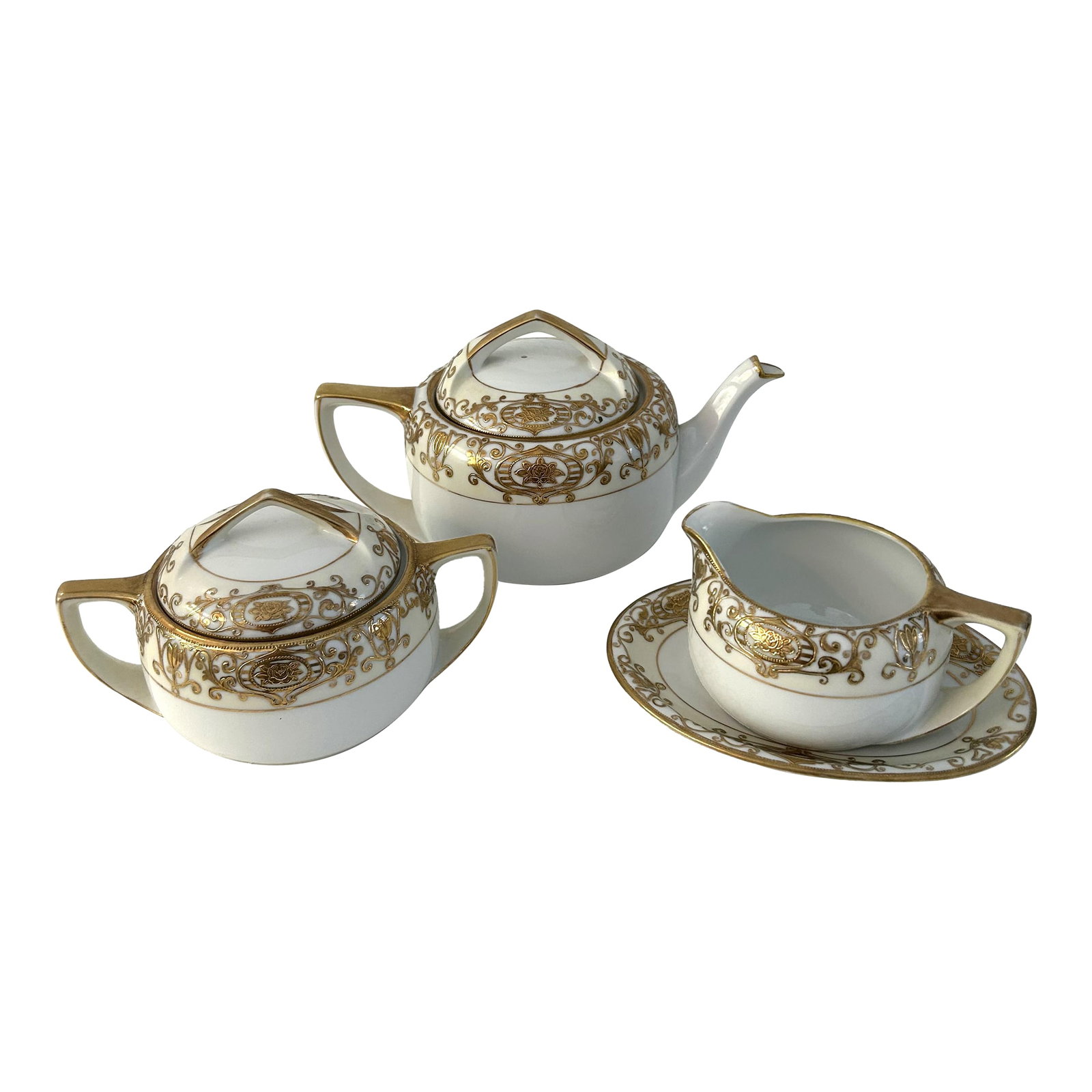 Mid-Century Noritake 24k Tea Set, Service for 4 - 2