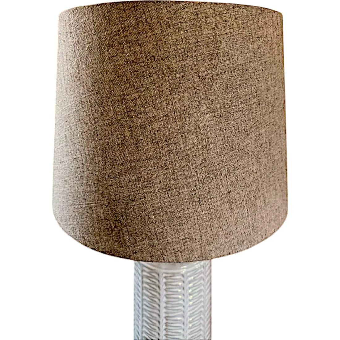 360 Lighting Helene 26" Cream White Rustic Ceramic Table Lamp - 6