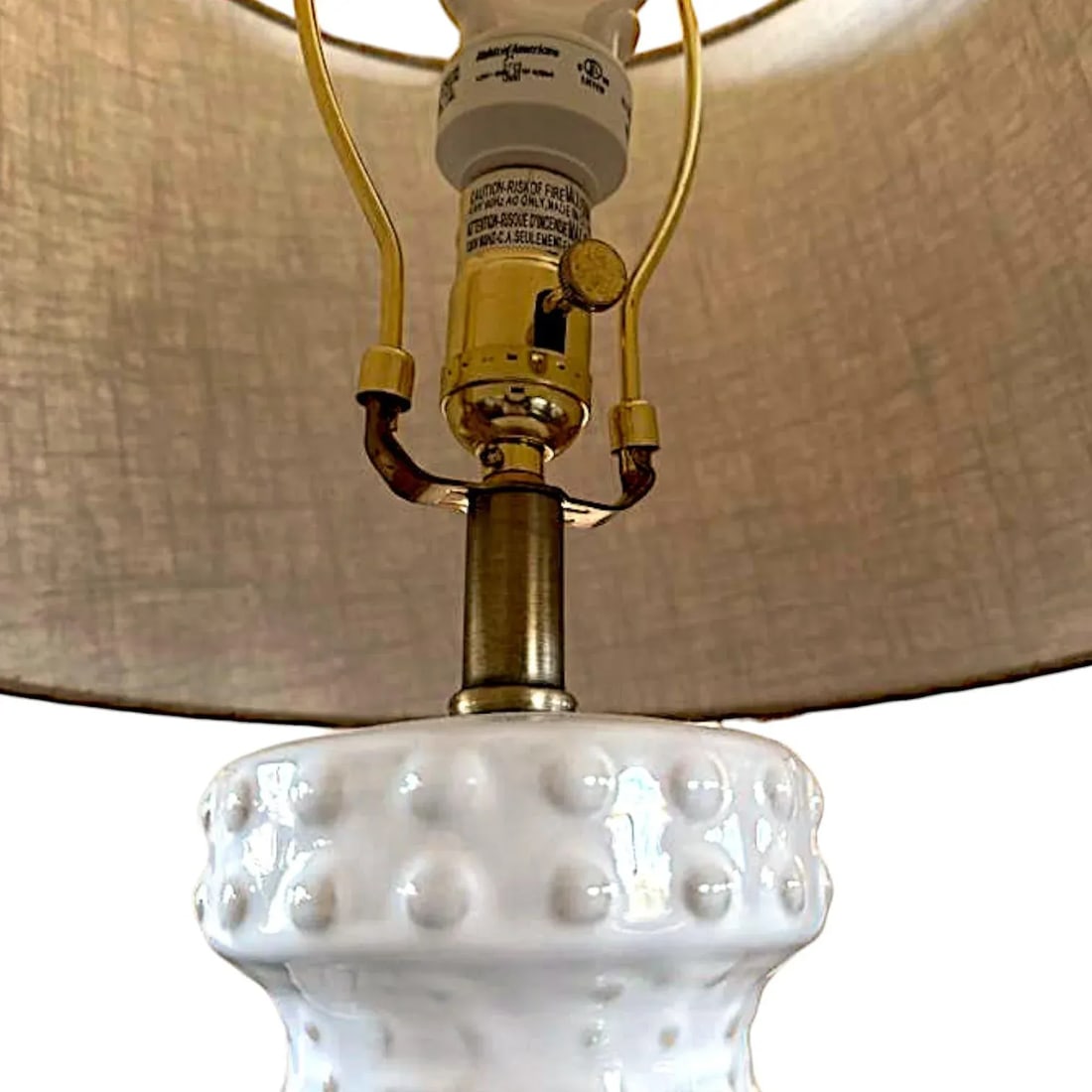 360 Lighting Helene 26" Cream White Rustic Ceramic Table Lamp - 9