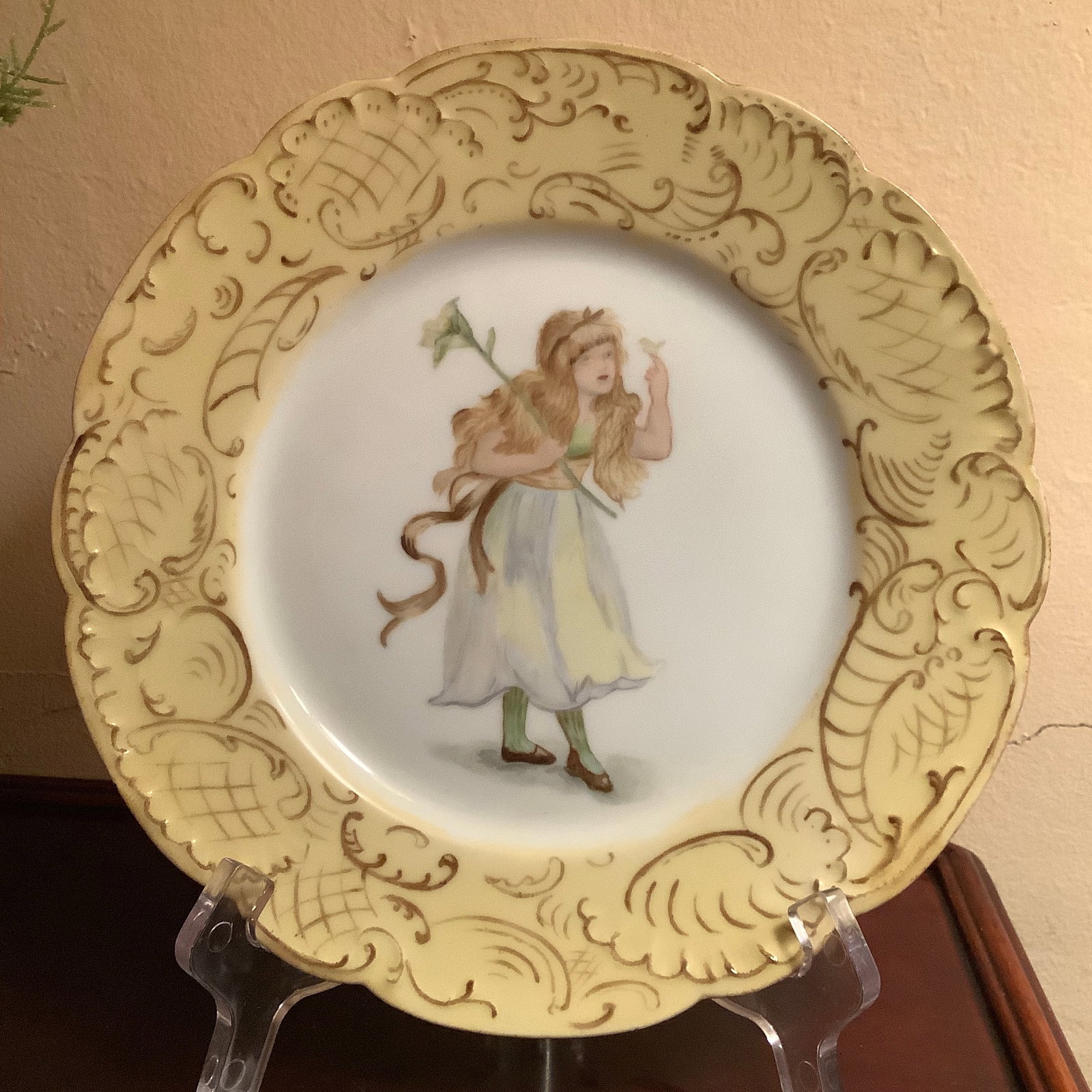Haviland & Co. Limoges Hand Painted Fairy Plate - 2