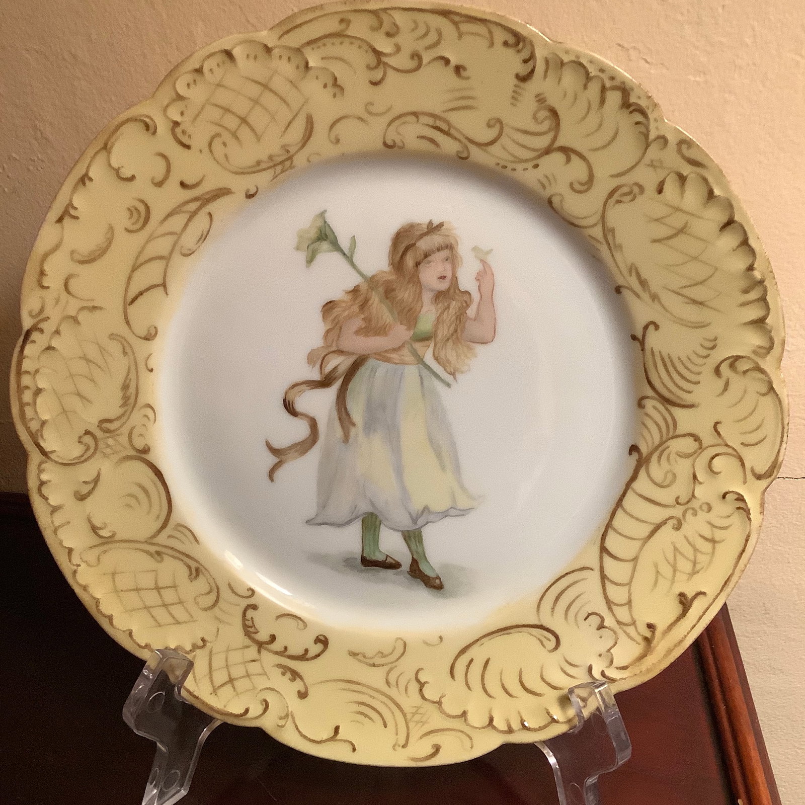 Haviland & Co. Limoges Hand Painted Fairy Plate - 3
