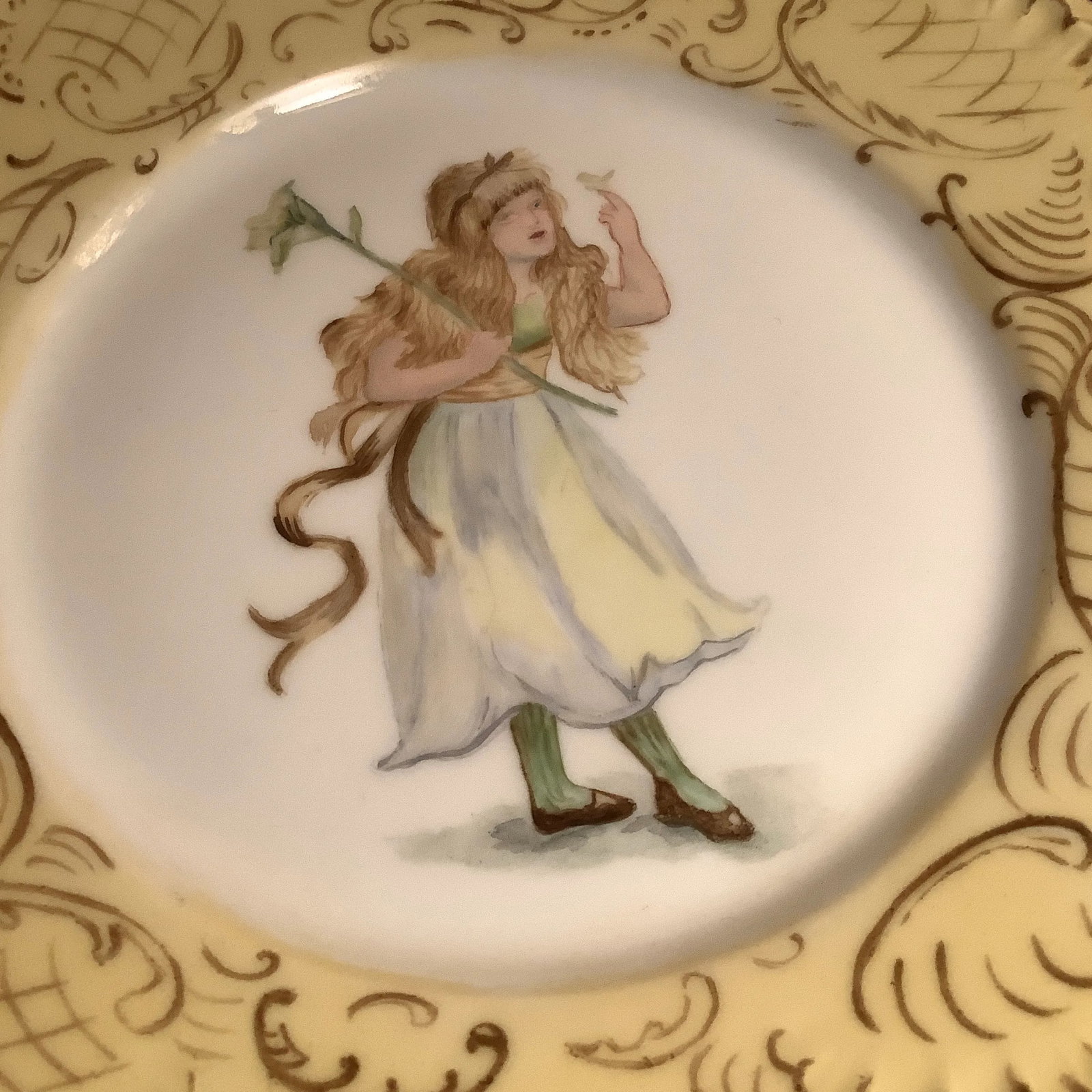 Haviland & Co. Limoges Hand Painted Fairy Plate - 5