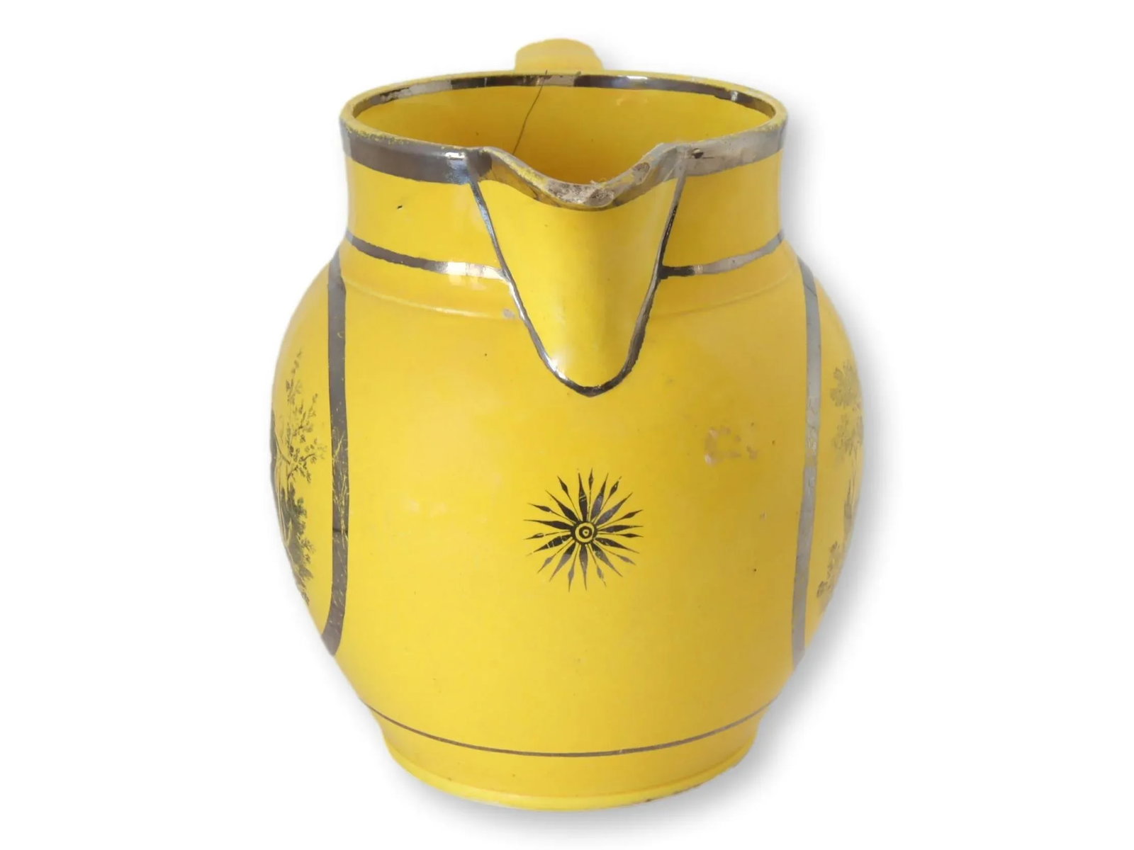 Circa 1810 Canary Yellow Hope & Charity Jug - 2