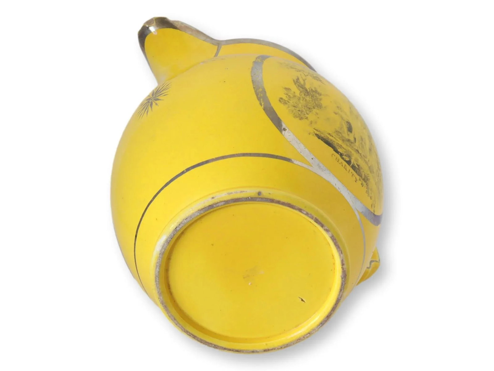 Circa 1810 Canary Yellow Hope & Charity Jug - 6