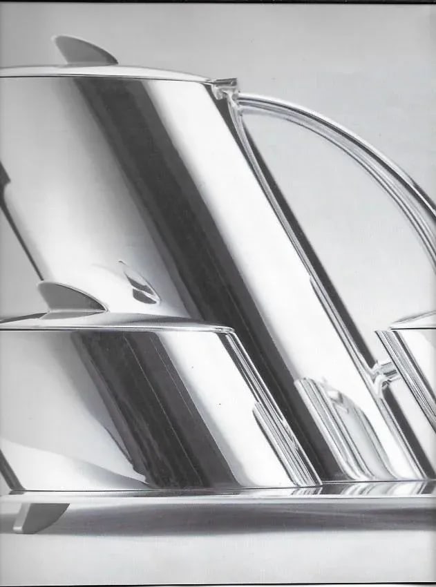 Silver Tea & Coffee Set & Tray 5 Piece Quintessence Contemporary by Christoph Widmann - 5