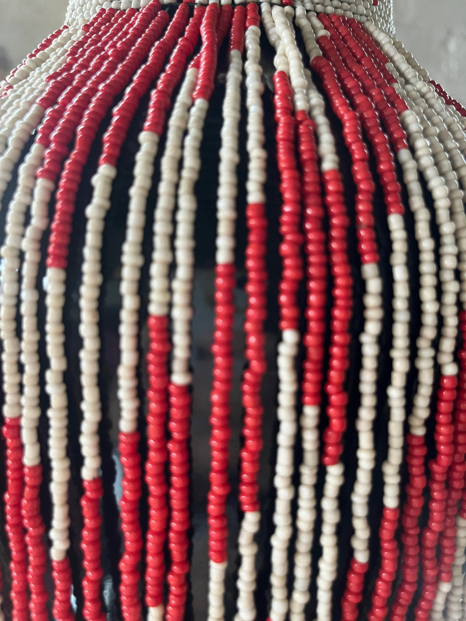 1990s Vintage Maasai-Style Beaded Tribal Bib Necklace - 5