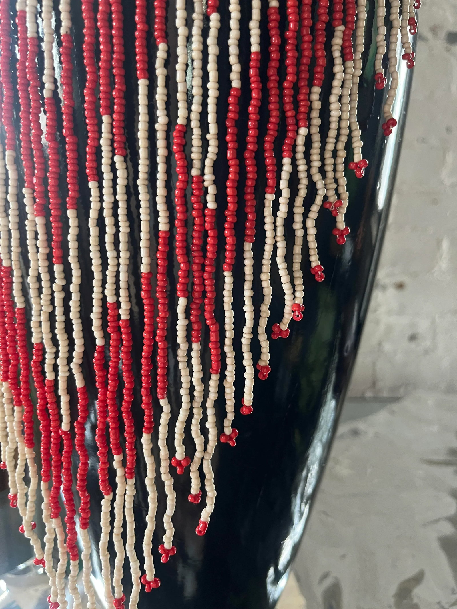 1990s Vintage Maasai-Style Beaded Tribal Bib Necklace - 8