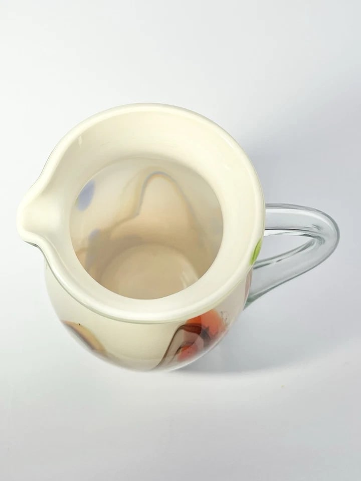 1960s Mid-Century Dalian Glass Co. "Snowflake Series" 6-Piece Pitcher & Tumblers - 11