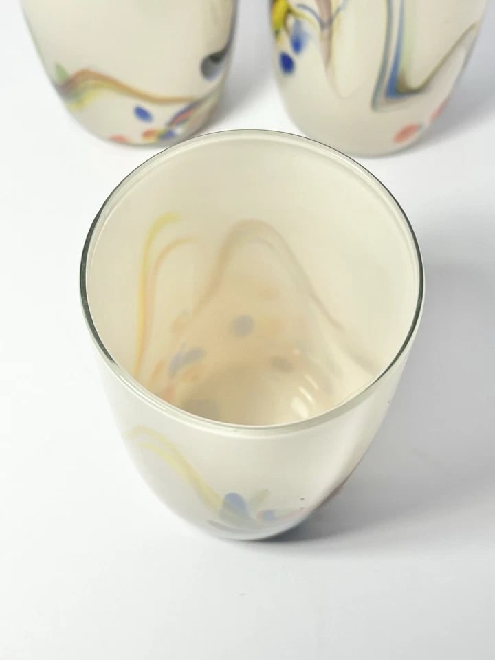 1960s Mid-Century Dalian Glass Co. "Snowflake Series" 6-Piece Pitcher & Tumblers - 5