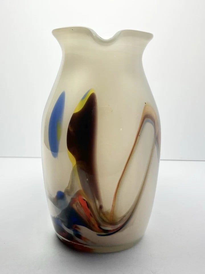 1960s Mid-Century Dalian Glass Co. "Snowflake Series" 6-Piece Pitcher & Tumblers - 9