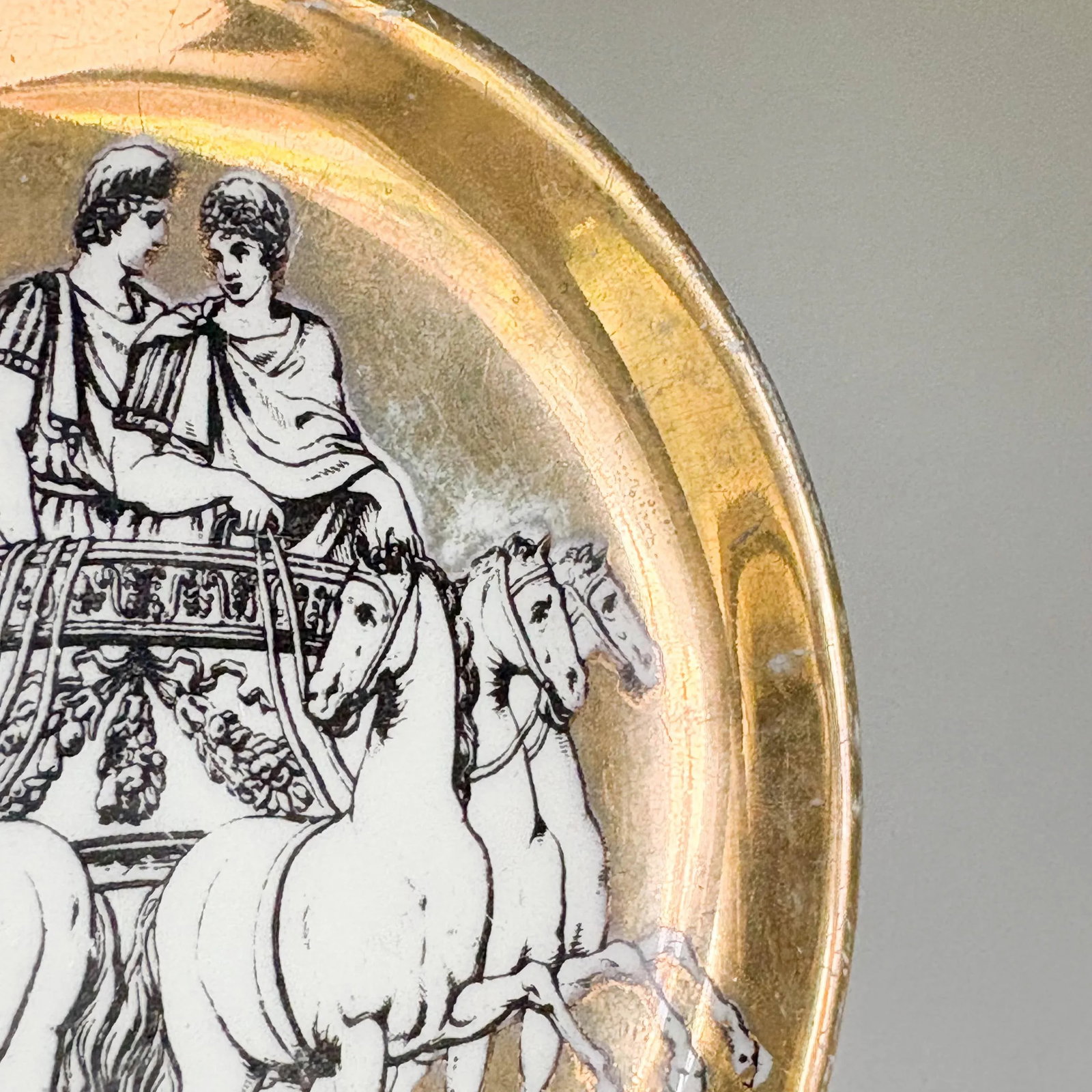 1960s Fornasetti 'Romulus and Remus' Themed Ceramic Coasters- Set of 3 - 5