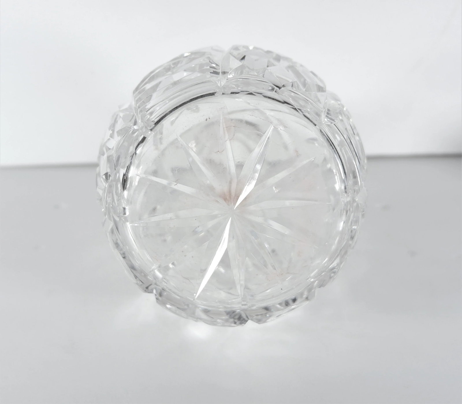 John Grinsell & Sons Cut Crystal Decanter With Sterling Silver Top Rim - 5