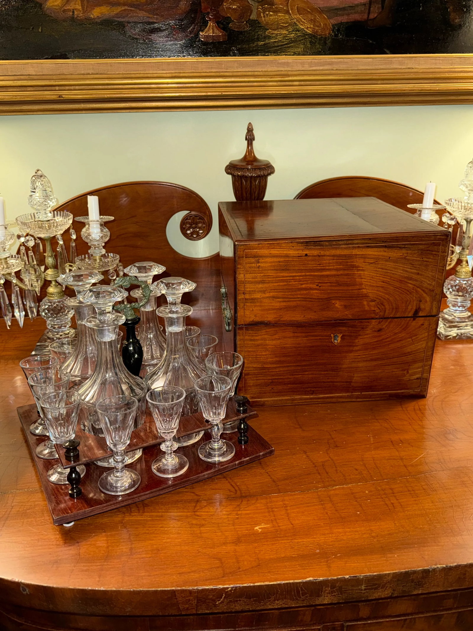 Mid-19th Century French Cave a Liqueur Tantalus Box Set - 2