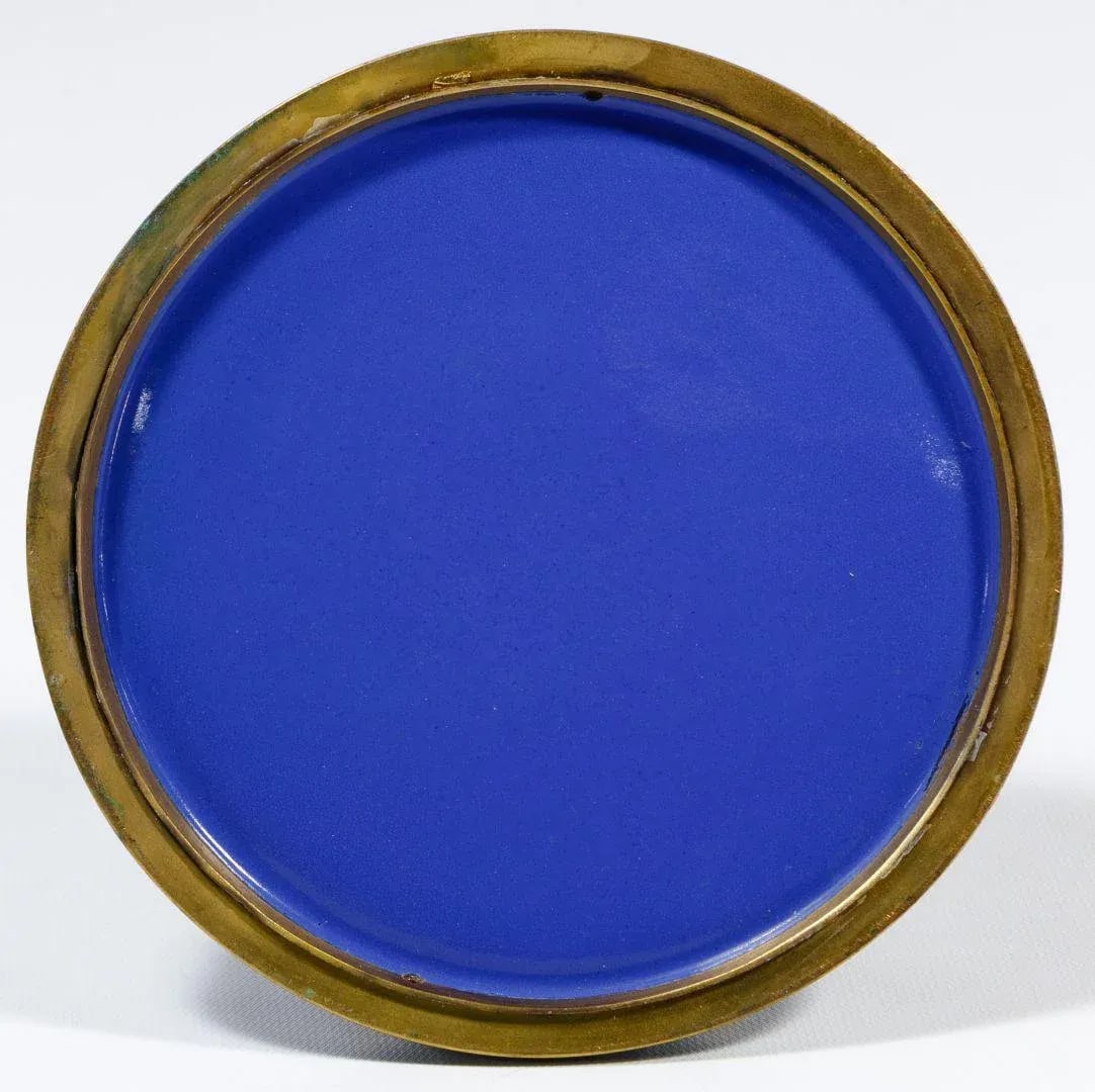 Late 19th Century Chinese Floral Cloisonne Enamel Vanity Mirror - 3