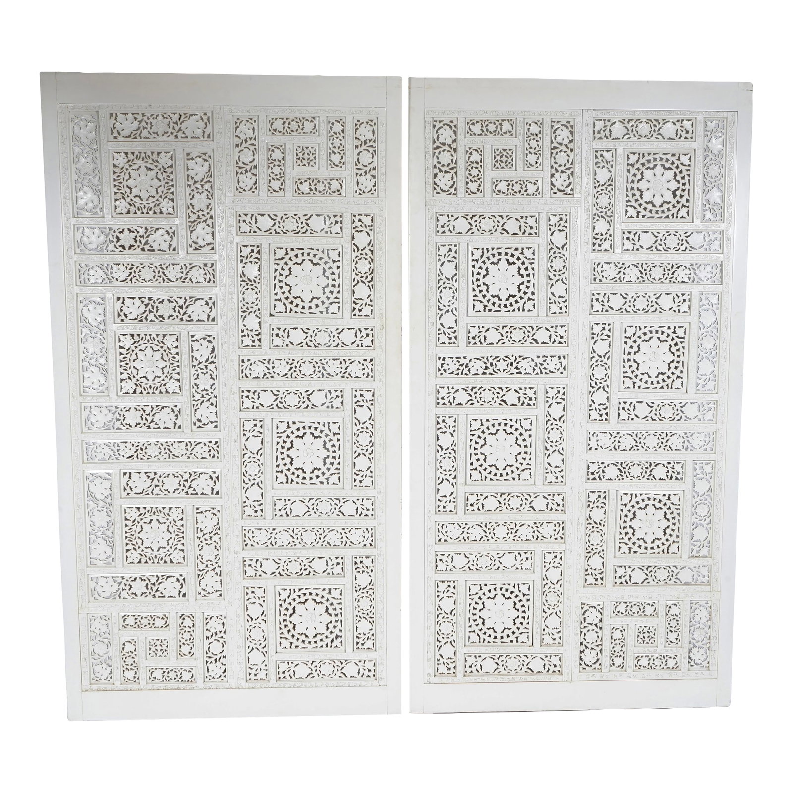 1950s Indonesian Hand Carved Wooden Panels Screen/Room Dividers- Set of 2: Hand Carved Moroccan Sliding Doors From Jackie Gleason's Florida Home. These are the last 2 original sliding doors removed from the bedroom of Jackie Gleason's Florida home . Own a piece of authentic 
