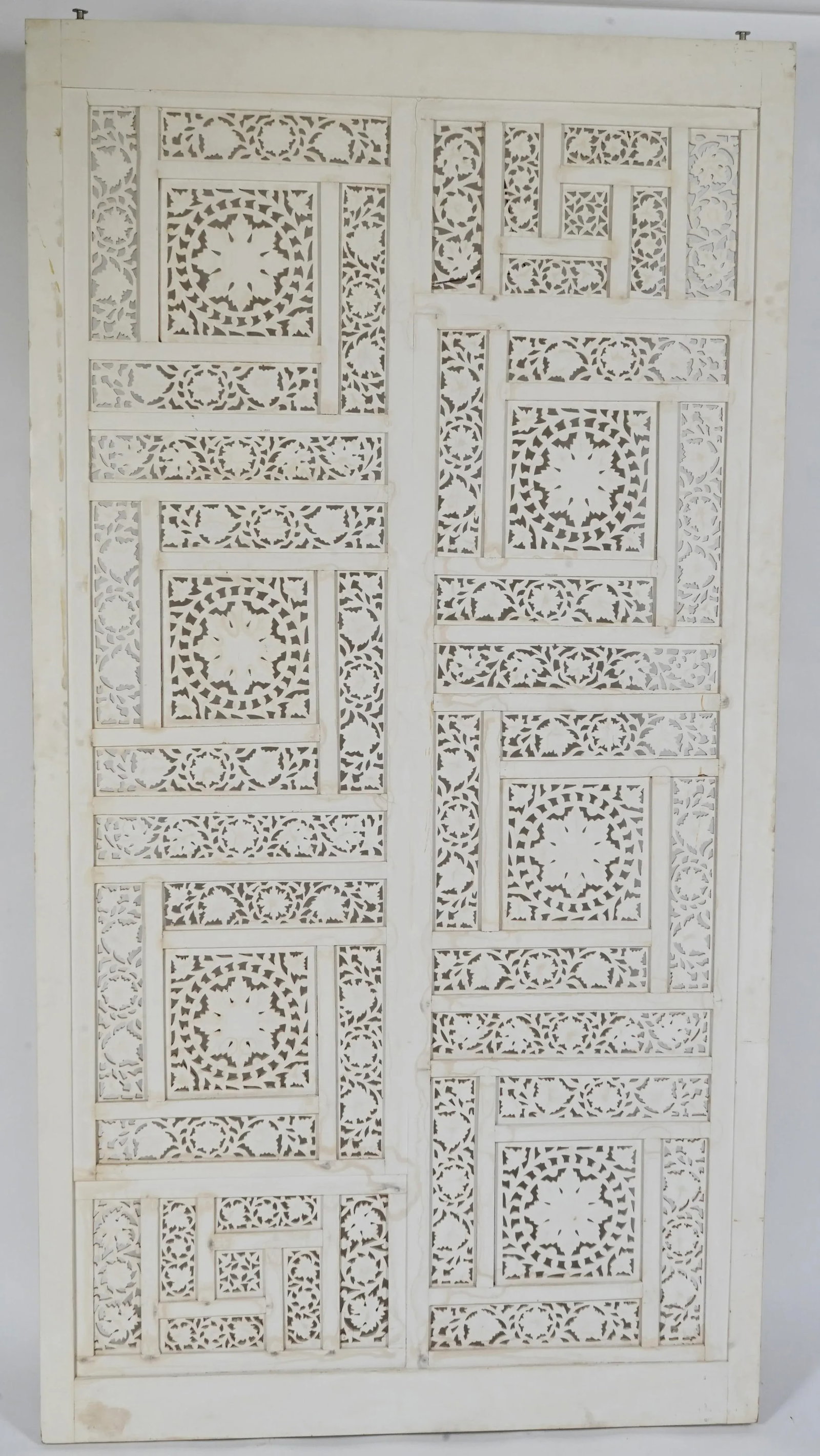 1950s Indonesian Hand Carved Wooden Panels Screen/Room Dividers- Set of 2 - 4