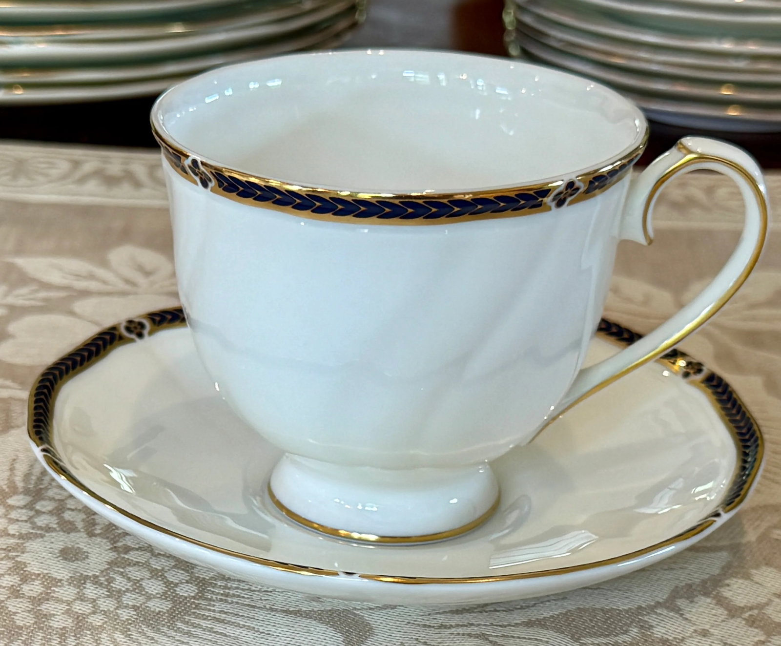 1980s Wedgewood Royal Lapis China - 5 Piece Placesetting Service for 12, Plus 1 Bonus Set- 65 Pieces - 5