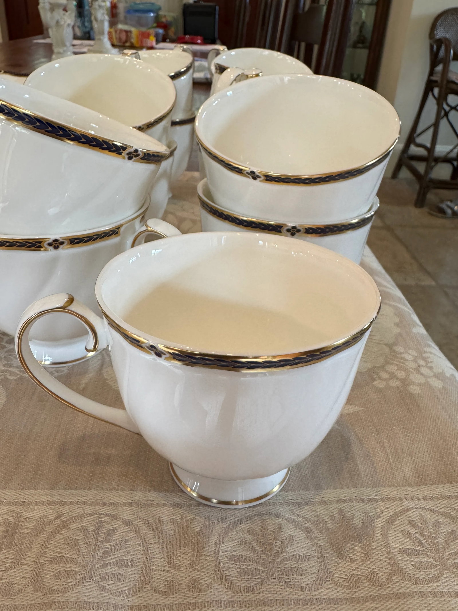 1980s Wedgewood Royal Lapis China - 5 Piece Placesetting Service for 12, Plus 1 Bonus Set- 65 Pieces - 6