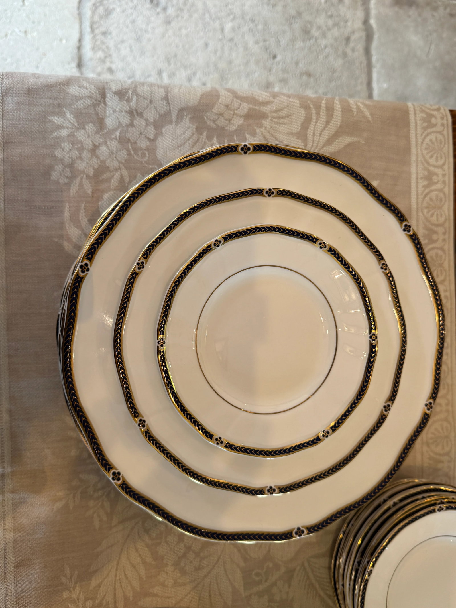 1980s Wedgewood Royal Lapis China - 5 Piece Placesetting Service for 12, Plus 1 Bonus Set- 65 Pieces - 7