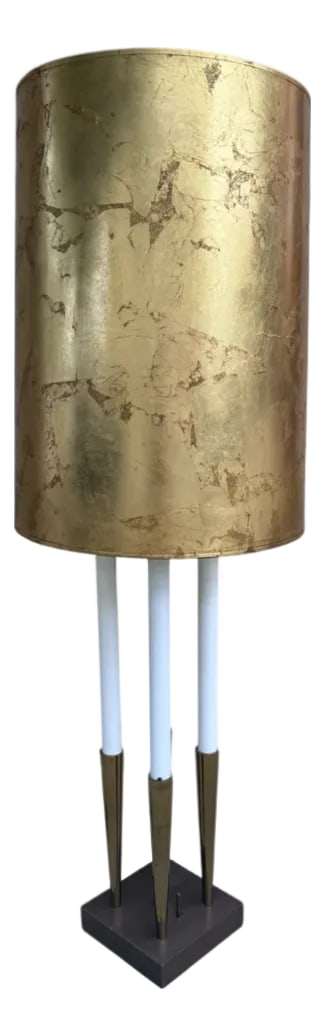 Mid 20th Century MCM Stiffle Candelabra Lamp by Tommi Parzinger: This striking MCM candelabra lamp is a sophisticated example of Tommi Parzinger's timeless designfor Stiffel. Crafted in polished solid brass, the lamp features Parzinger's signature elegant lines and