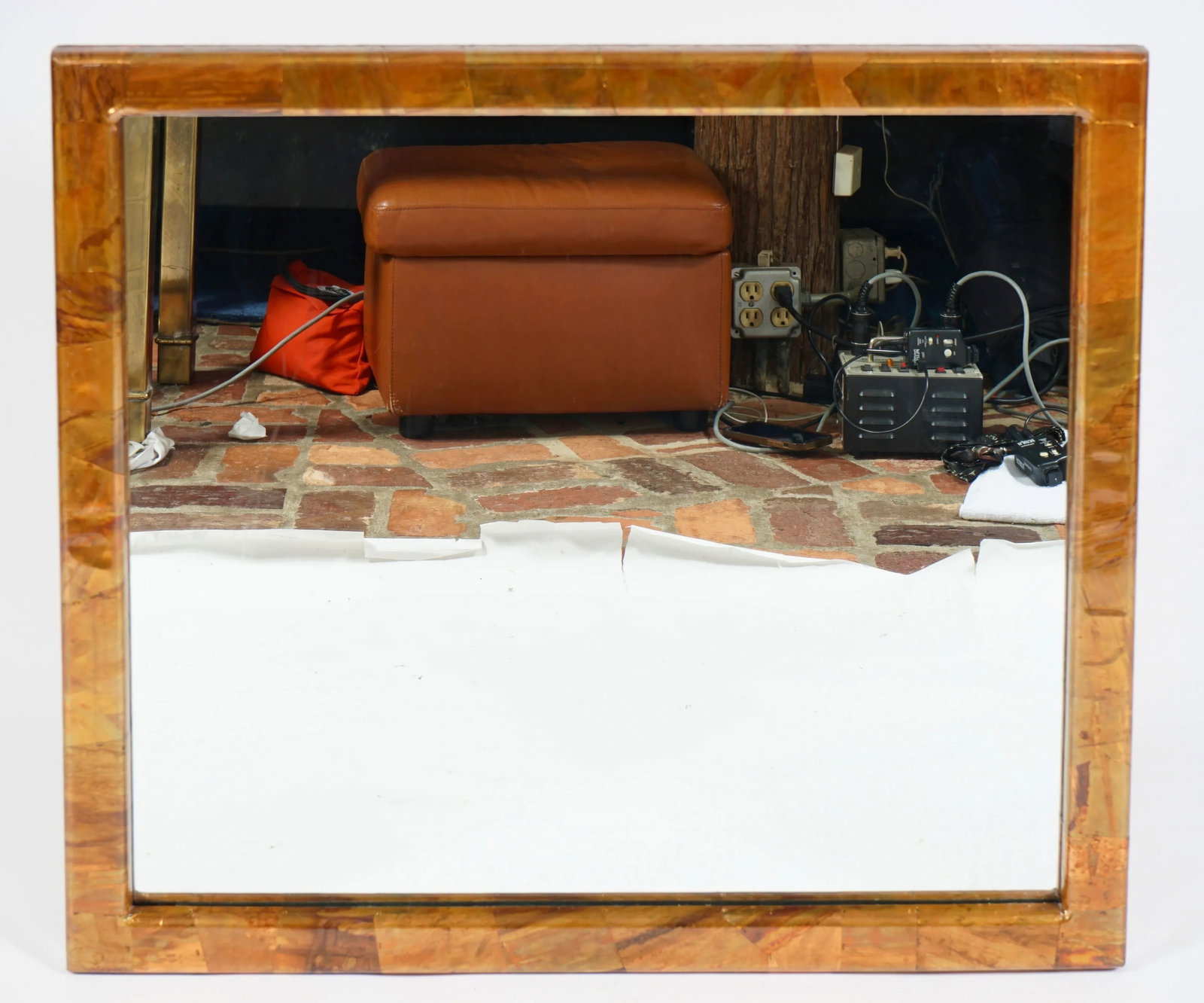 Vintage Brutalist Copper Wall Mirror - 7