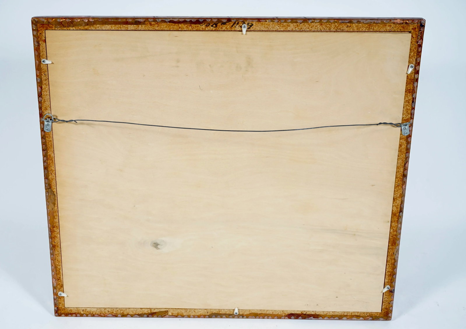 Vintage Brutalist Copper Wall Mirror - 8
