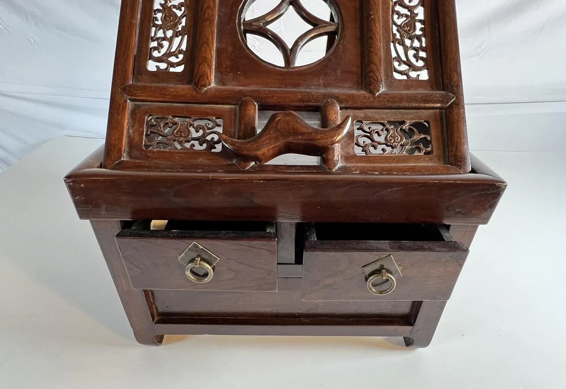 Antique Chinese Lady's Mirror Box - 5