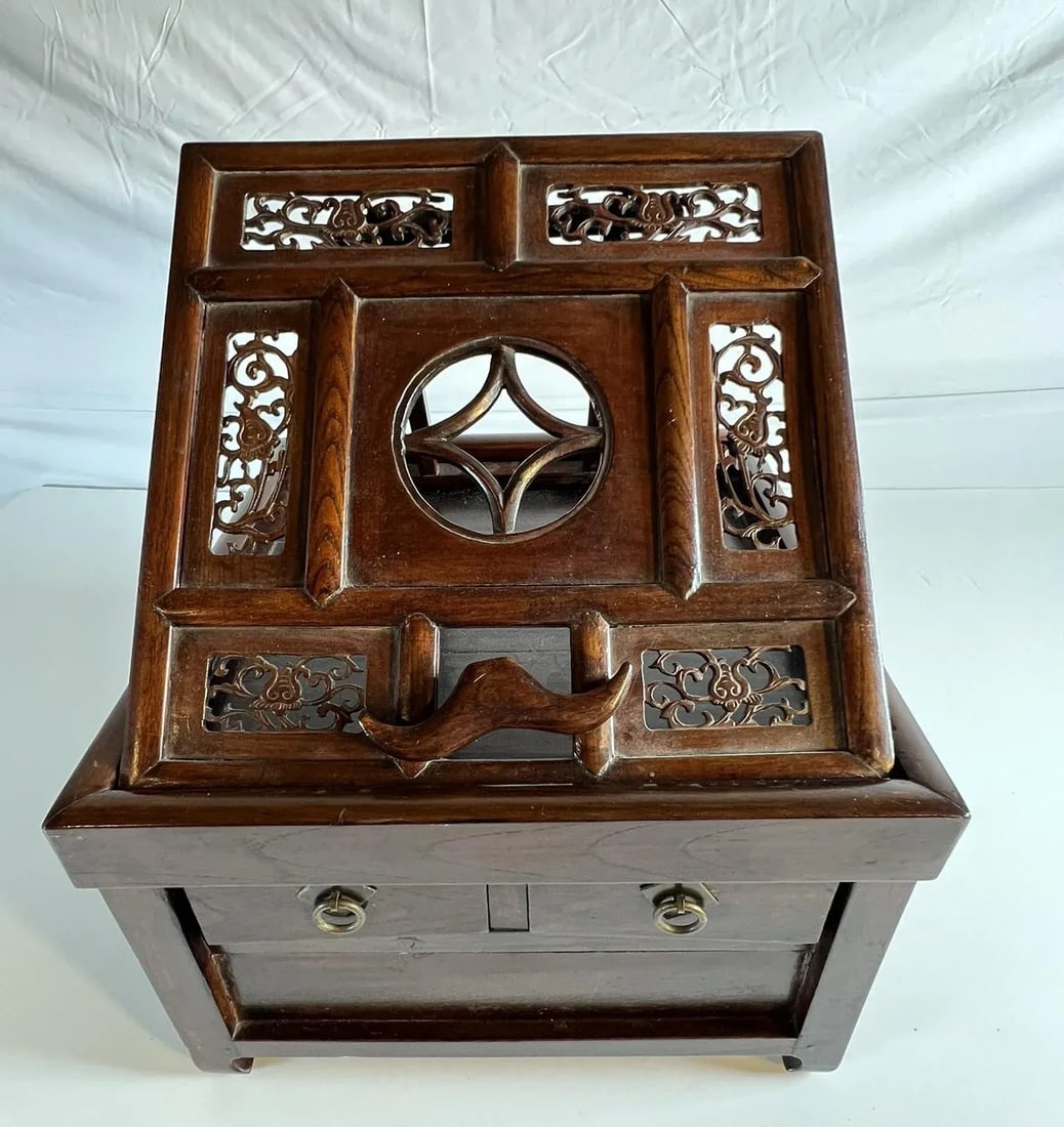 Antique Chinese Lady's Mirror Box - 6