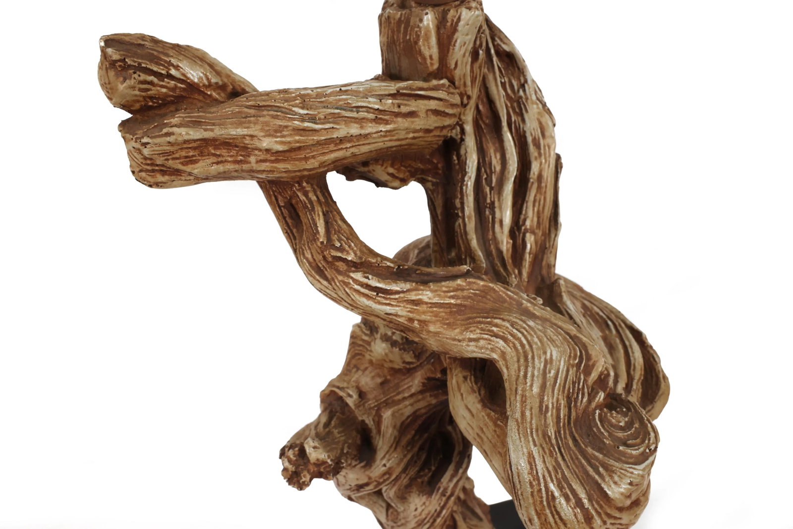 Pair of Mid Century Plaster Driftwood Table Lamps - Rewired - 7