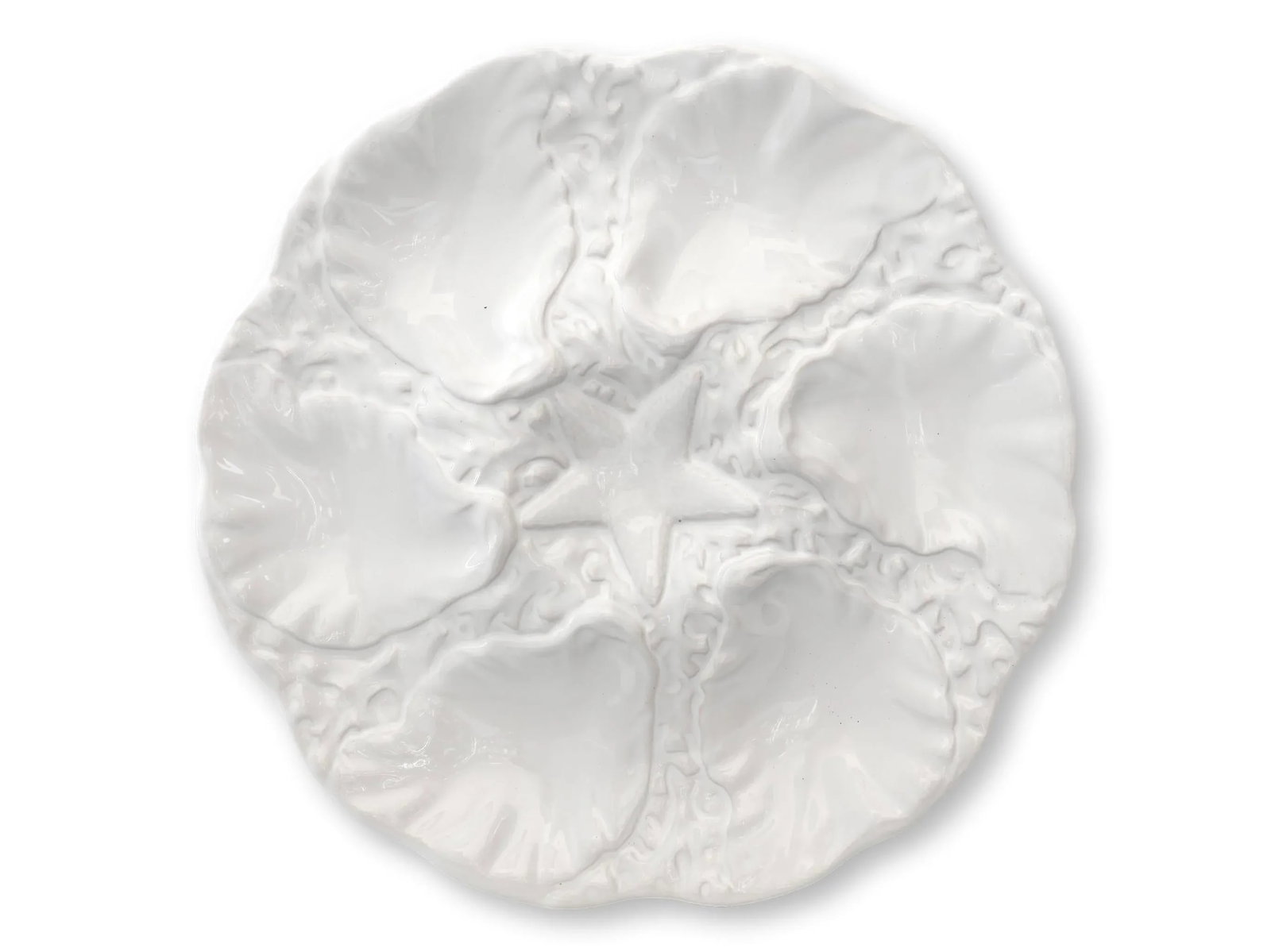 Midcentury Majolica Starfish Oyster Plates - Set of 6 - 2