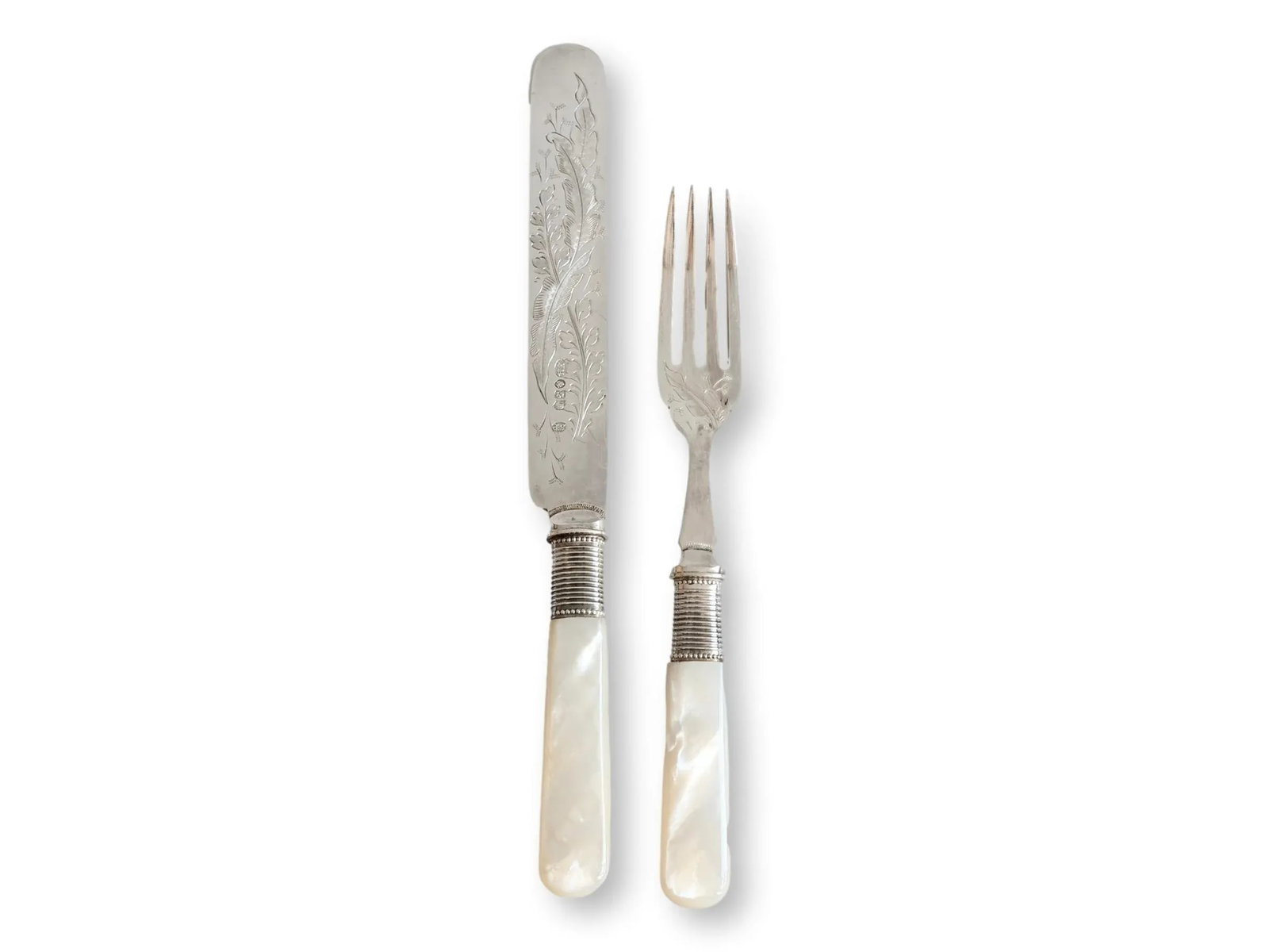 Antique Dinner Sized Pearl Handle Cutlery, Service for 6 - 4