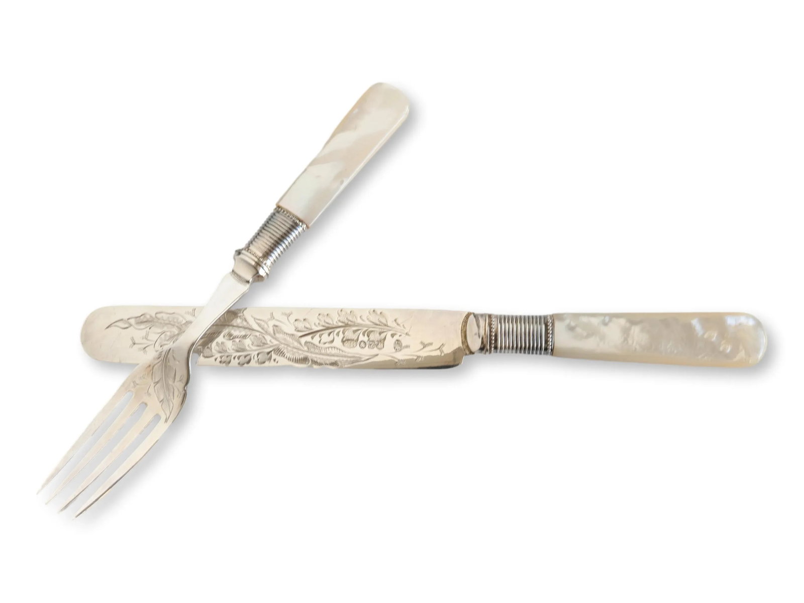 Antique Dinner Sized Pearl Handle Cutlery, Service for 6 - 5