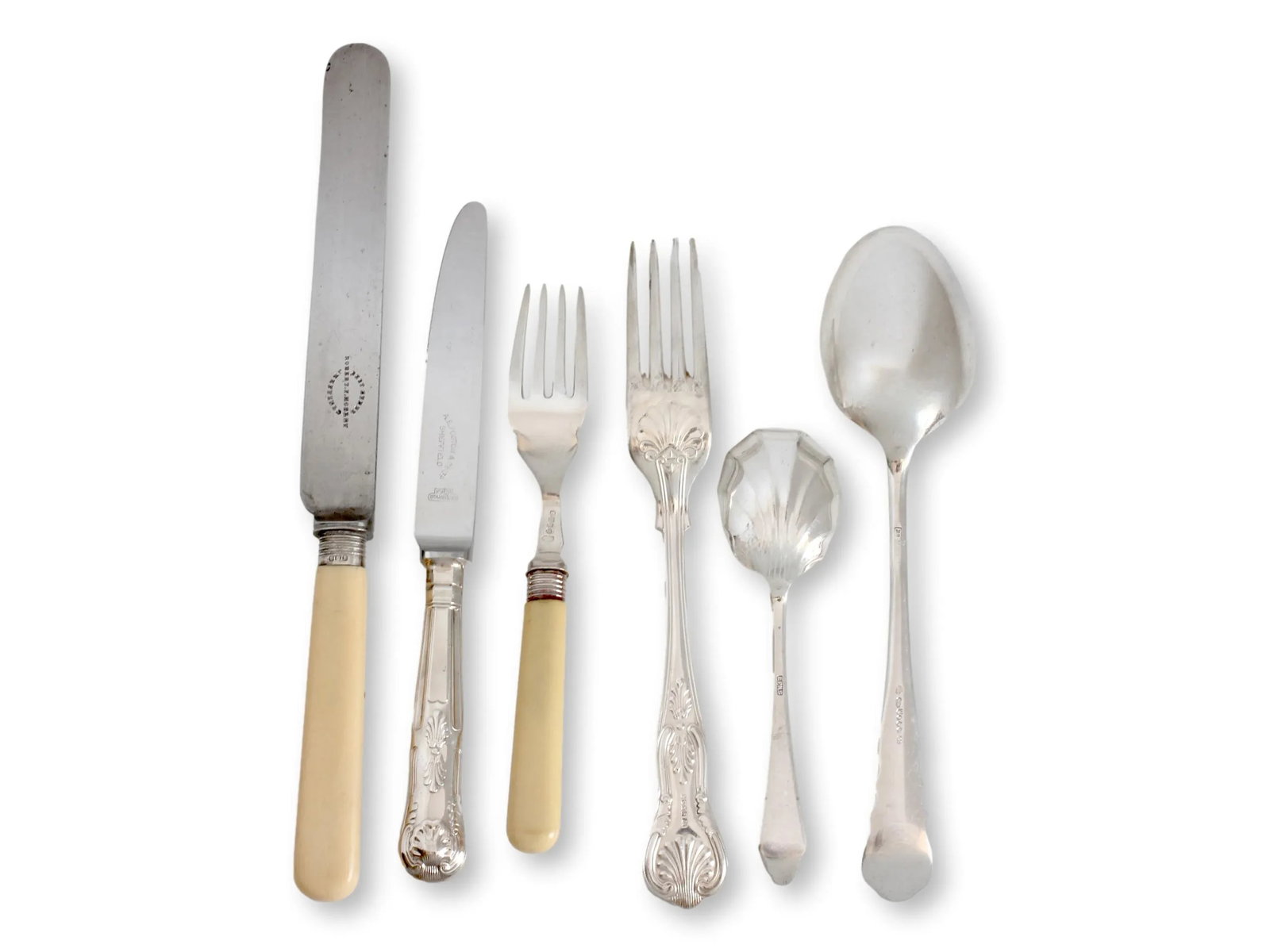 Early 1900s Mixed English Flatware Service for 8- 48 Pieces - 2