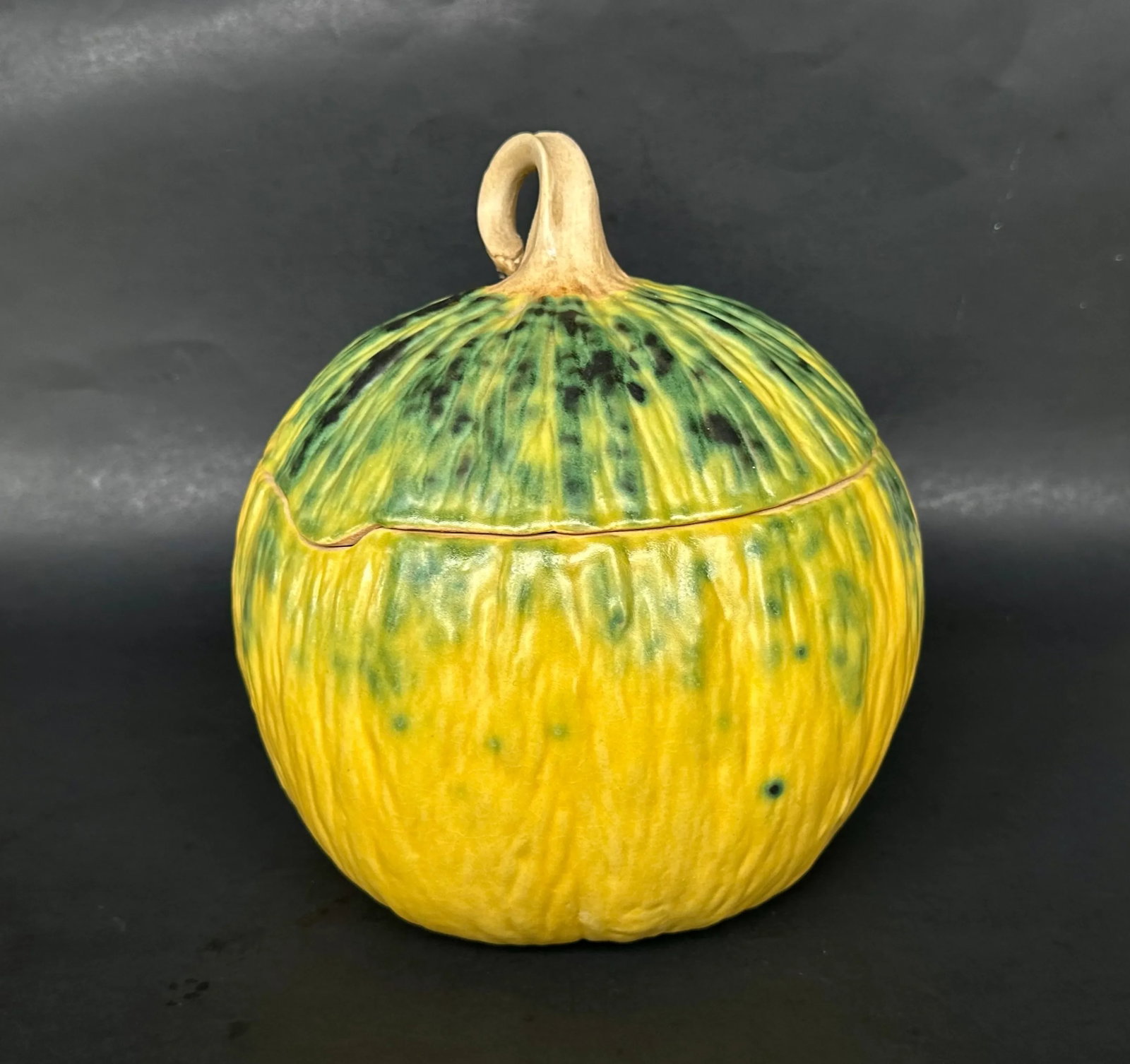 Patricia Garrett Studio Art Pottery Pumpkin Gourd Tureen - 2