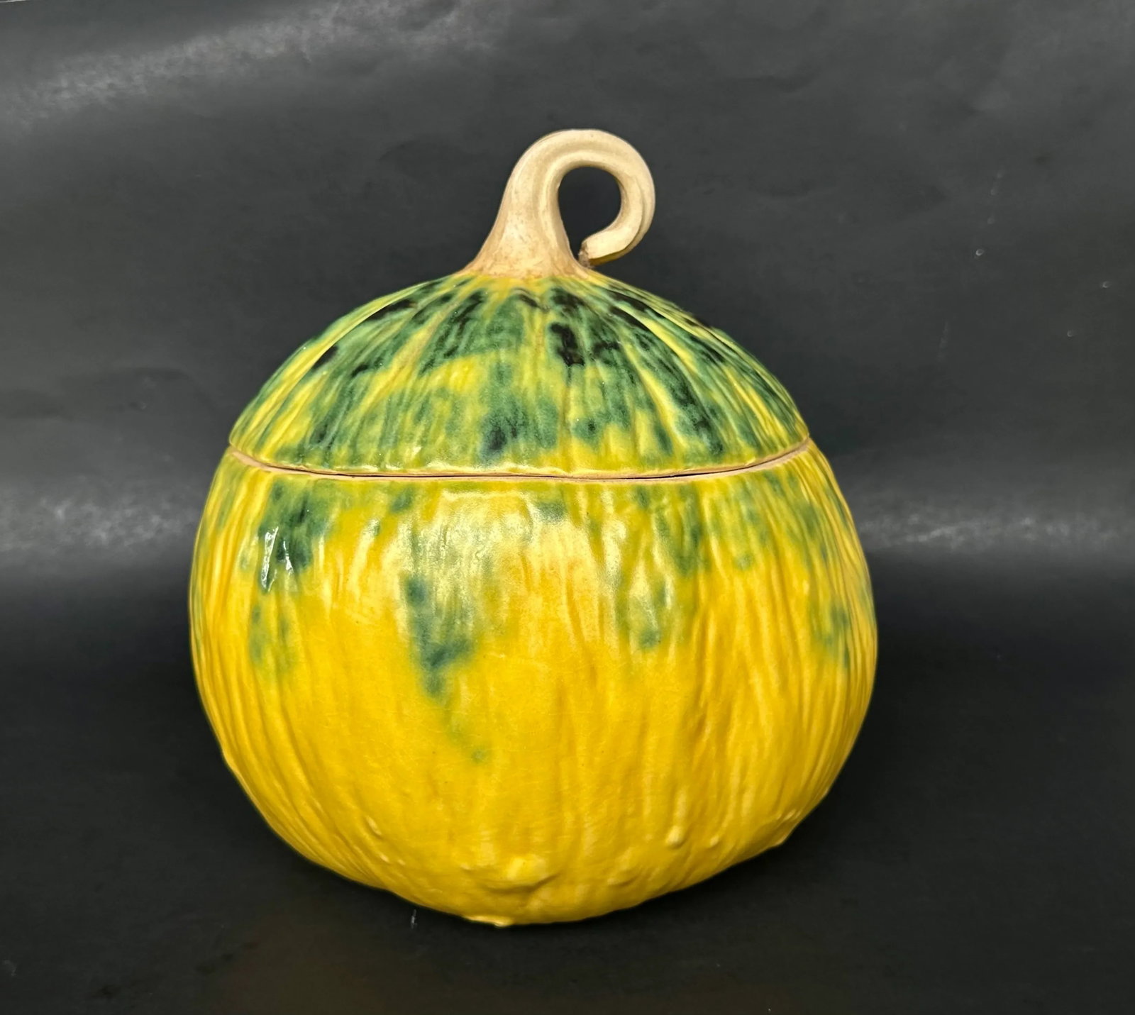 Patricia Garrett Studio Art Pottery Pumpkin Gourd Tureen - 4