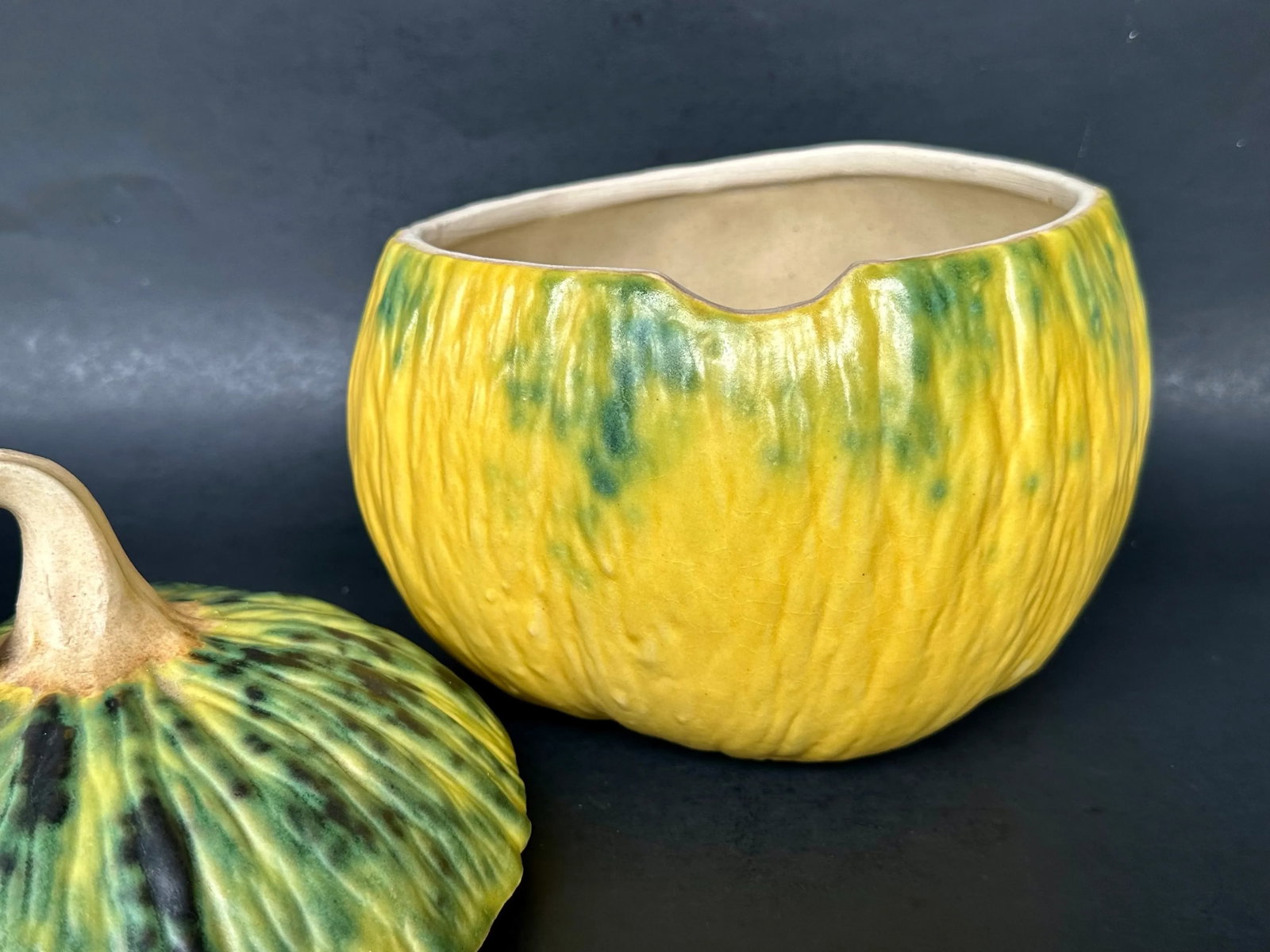 Patricia Garrett Studio Art Pottery Pumpkin Gourd Tureen - 5