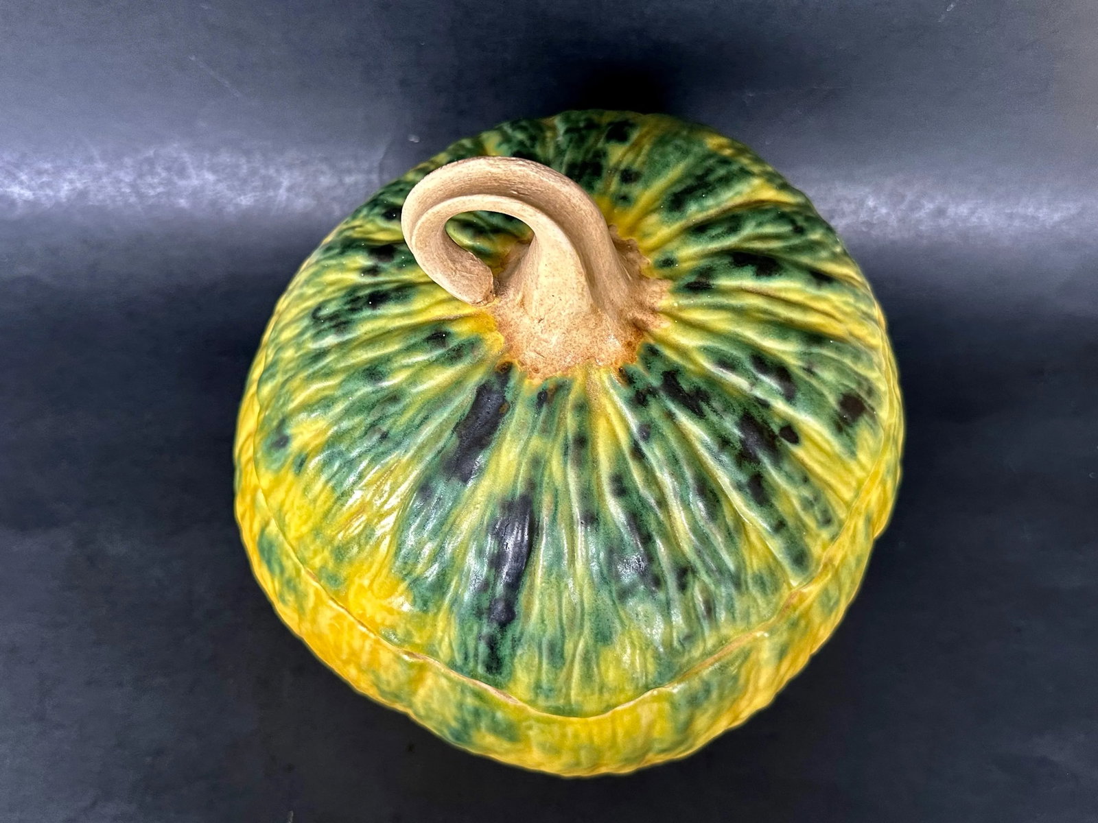 Patricia Garrett Studio Art Pottery Pumpkin Gourd Tureen - 7