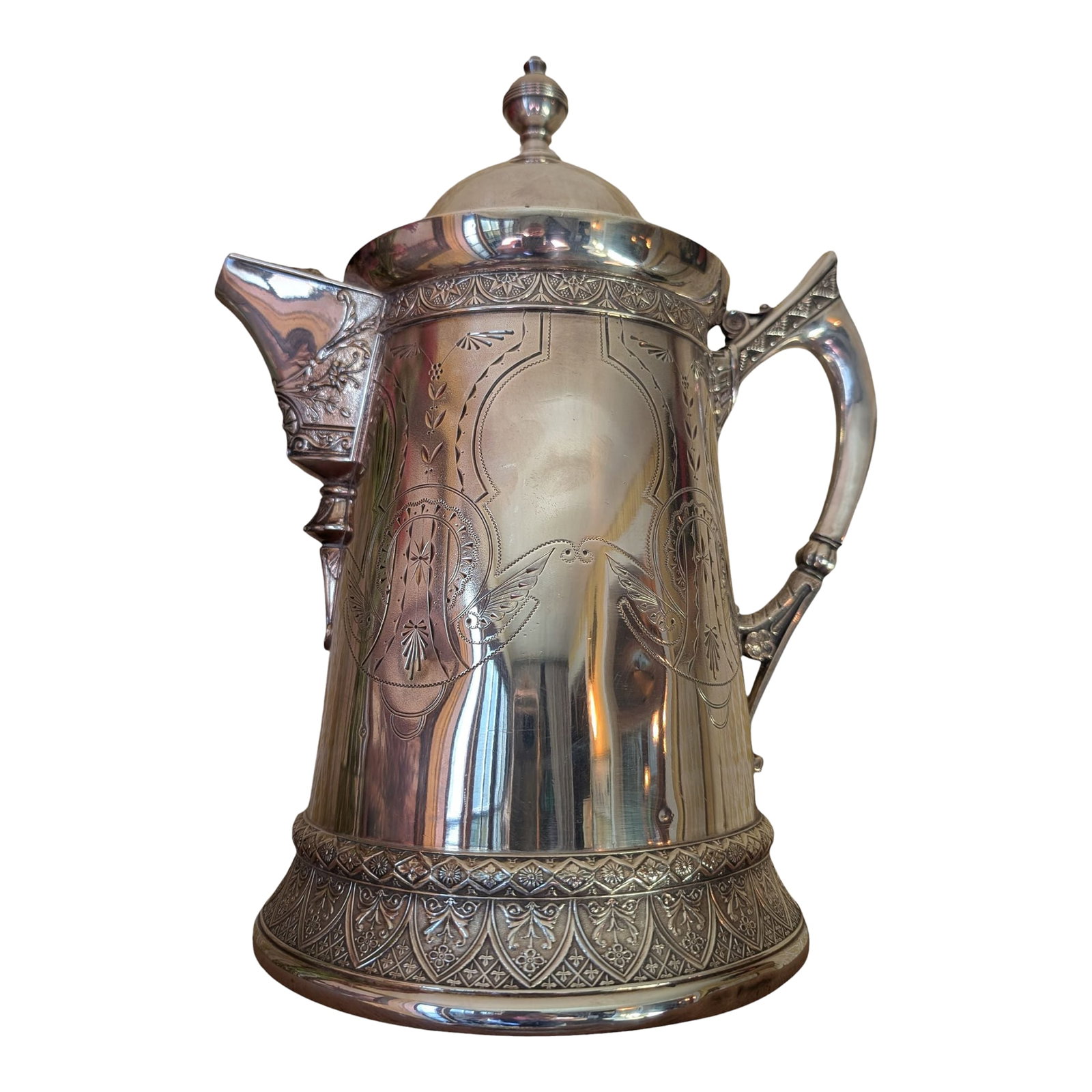 Late 19th Century Victorian Silverplate Water Pitcher, Derby Silver Co (1 of 11)