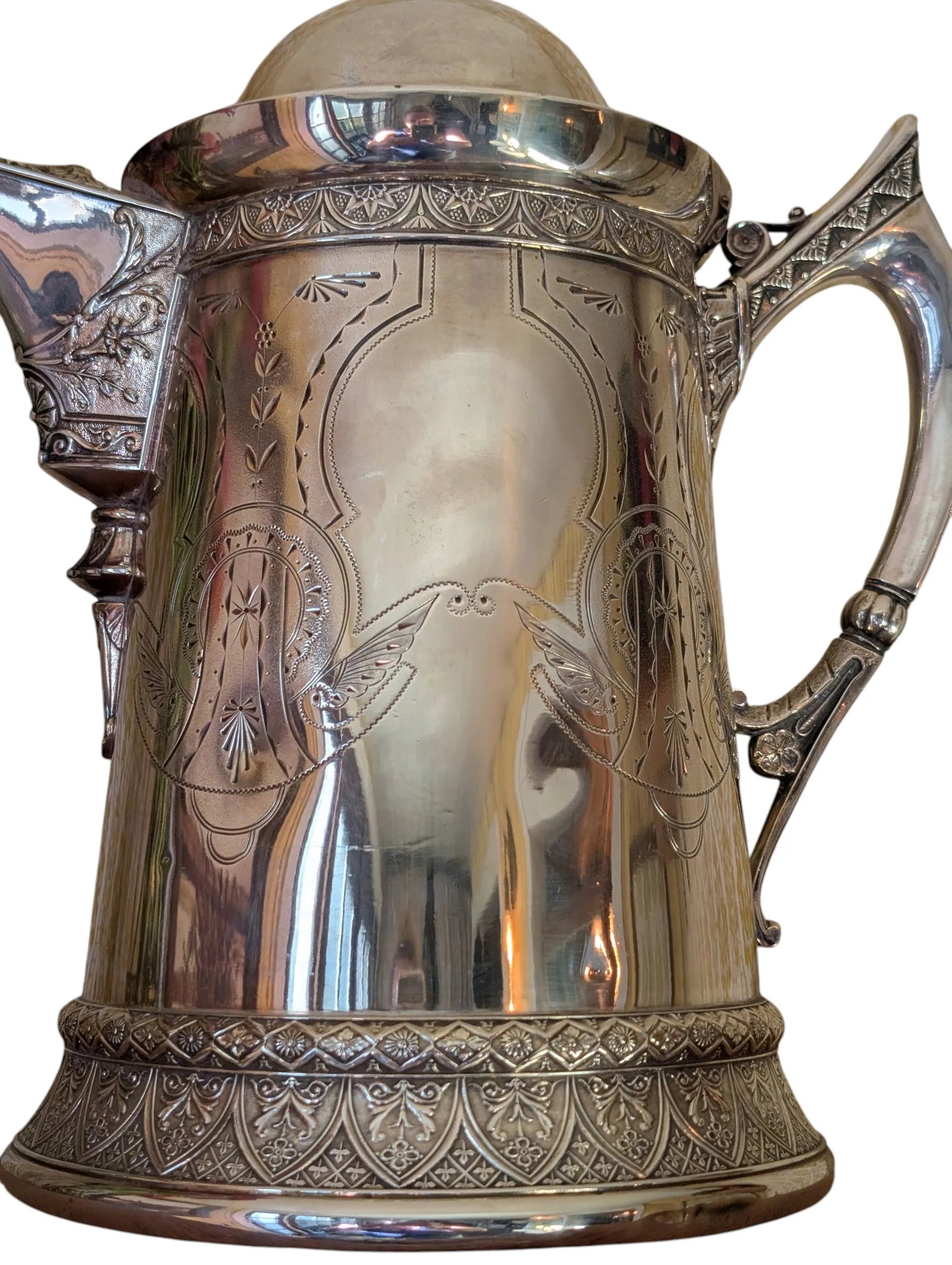 Late 19th Century Victorian Silverplate Water Pitcher, Derby Silver Co - 6