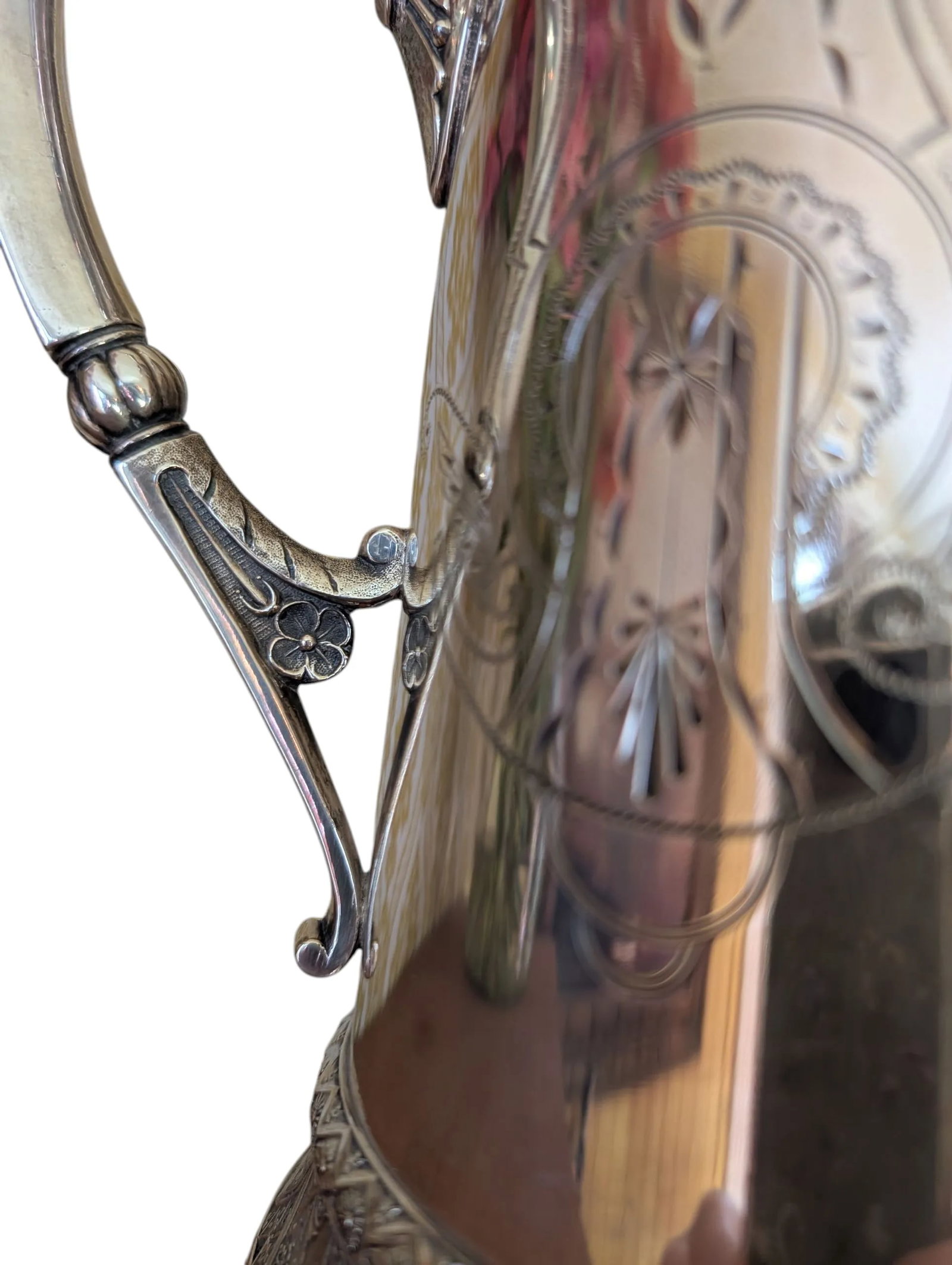Late 19th Century Victorian Silverplate Water Pitcher, Derby Silver Co - 7