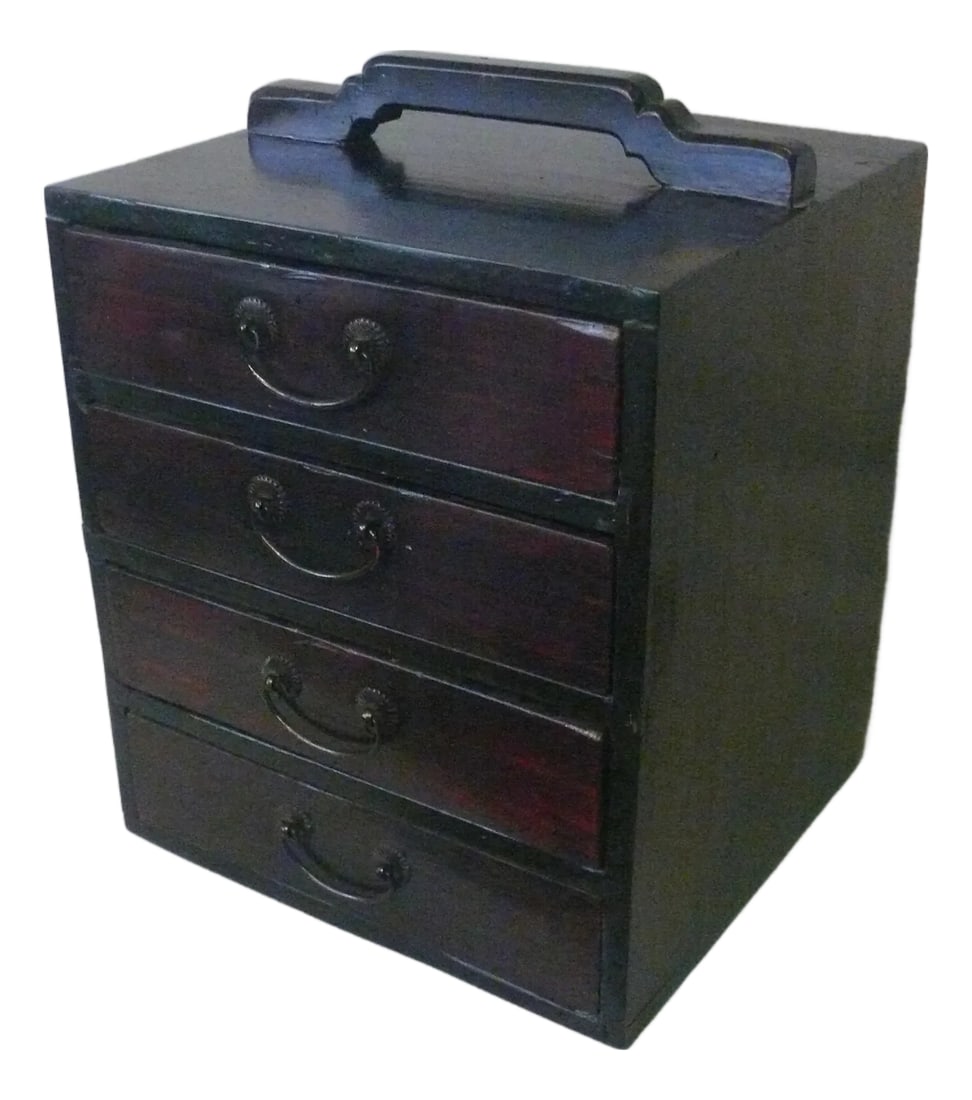 Chinese Vintage Scholar Box for Stationery and Scholar Objects: In Dynastic China, scholars were the elite of Chinese society. Any male, regardless of birth or wealth, could achieve great success on based on his scholarly achievements. Many pieces of furniture
