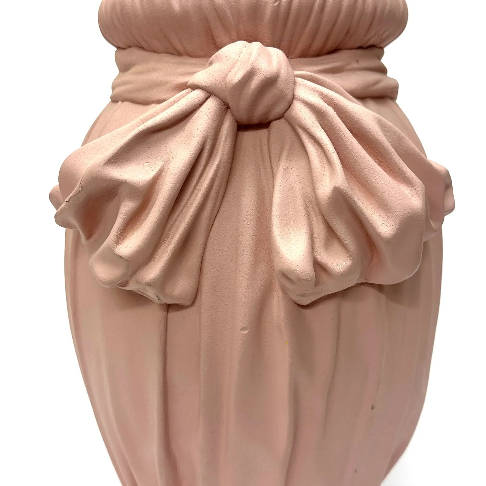Faux Bow Pink Plaster Table Lamp Attributed to John Dickinson, 1970s - 4