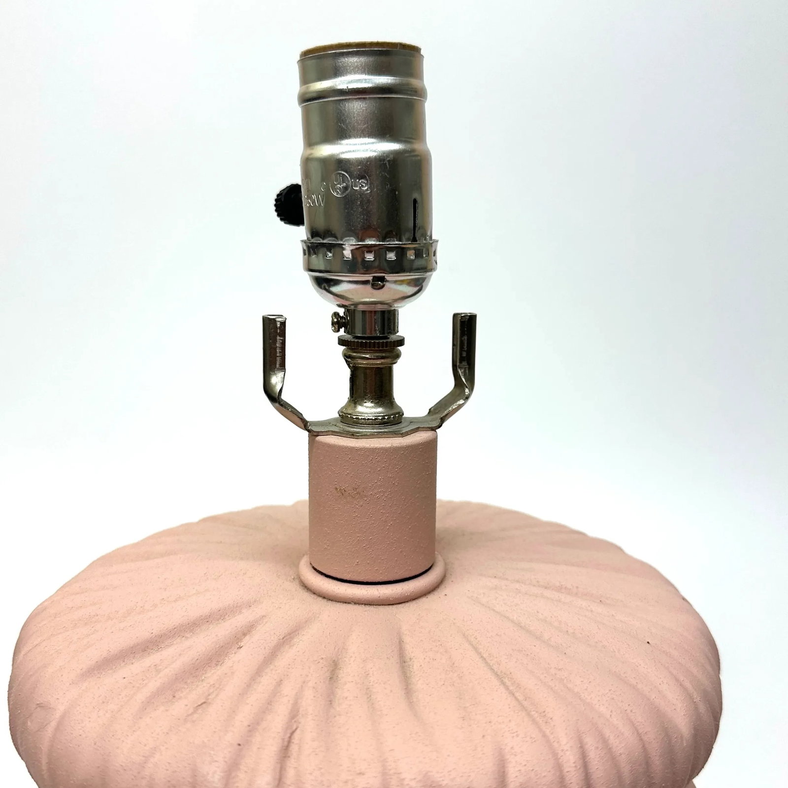 Faux Bow Pink Plaster Table Lamp Attributed to John Dickinson, 1970s - 6
