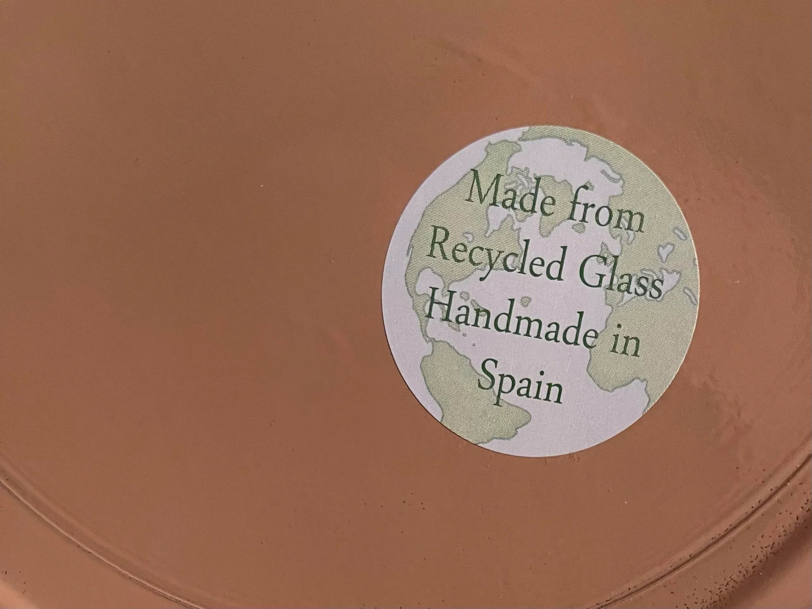 Mauve Ovular Glass Vase, Handmade of Recycled Glass, Spain - 3
