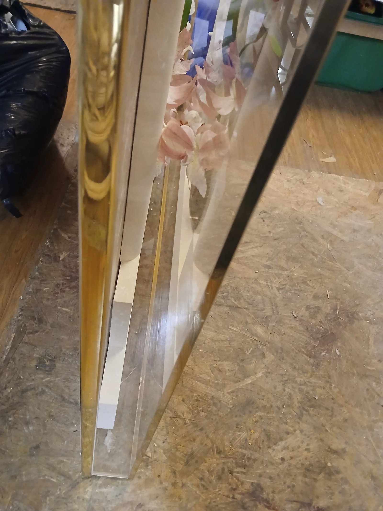1990s Jon Gilmore Accessory Art Postmodern 3D Mirror Orchid Flower Vase Collage Sculpture - 10