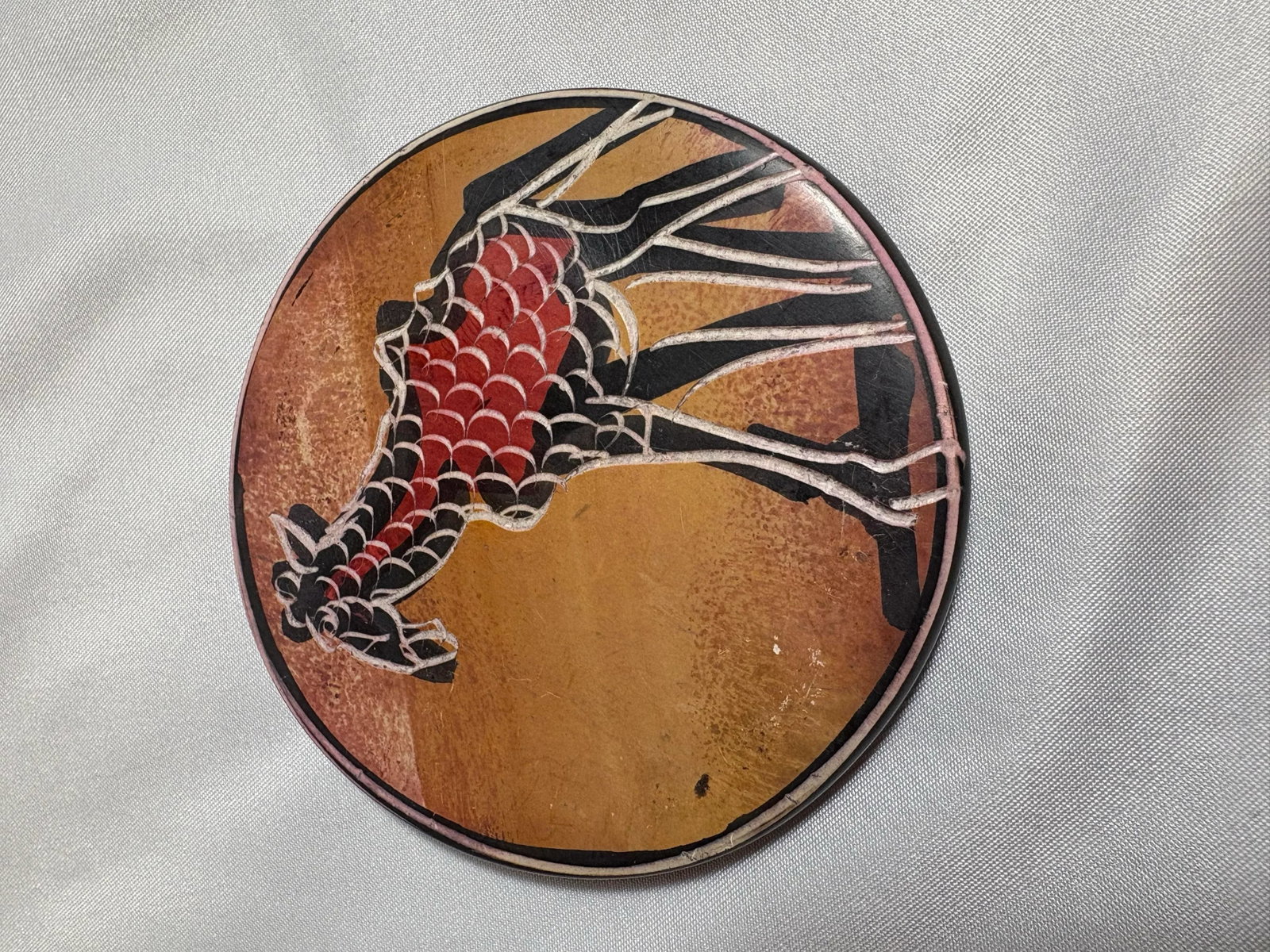 African Clay Sculpted Heavy Coaster Set Illustrating Various African Animal. - 4